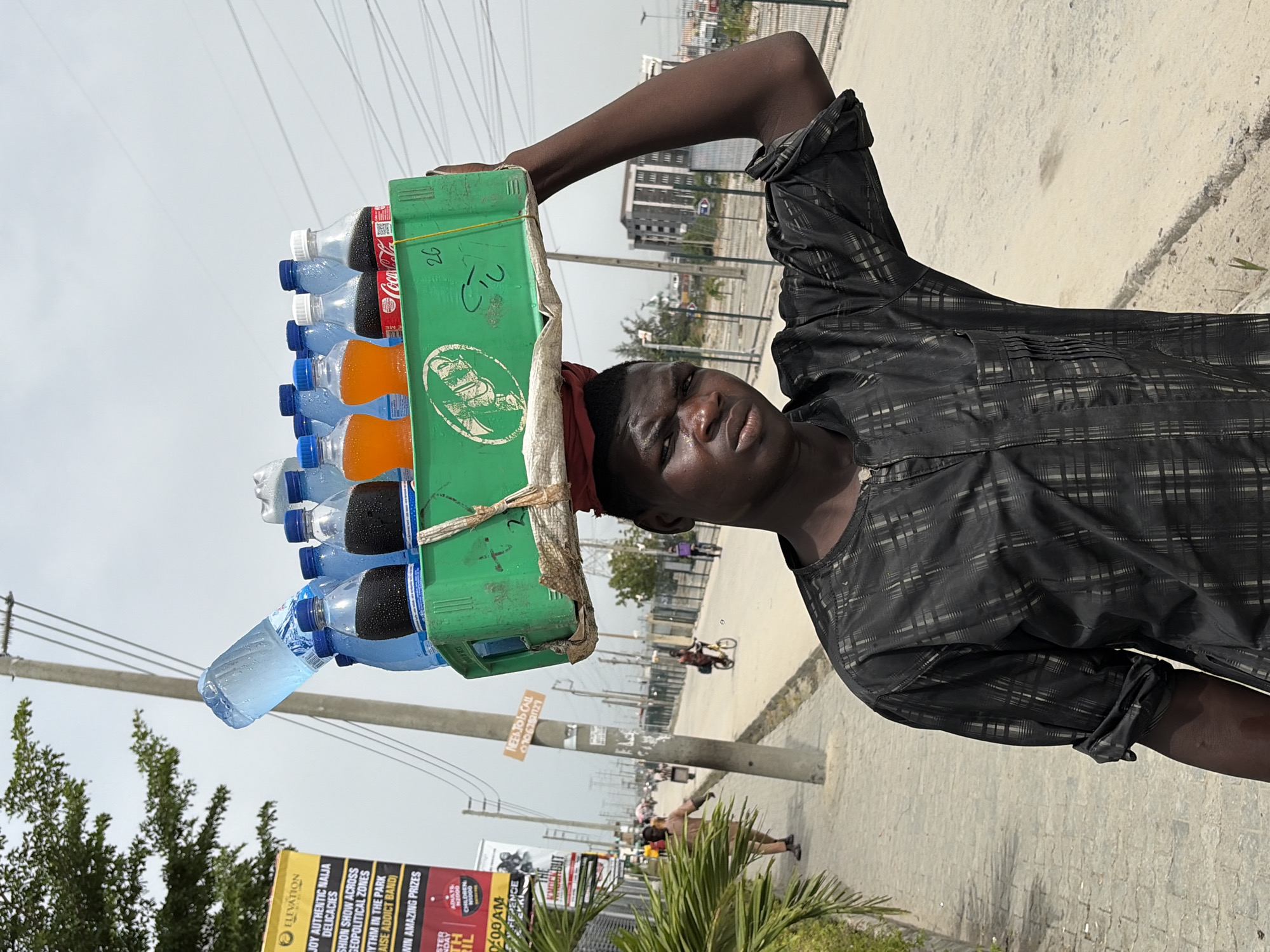 Morning street life unfolds in Igboefon, Nigeria
