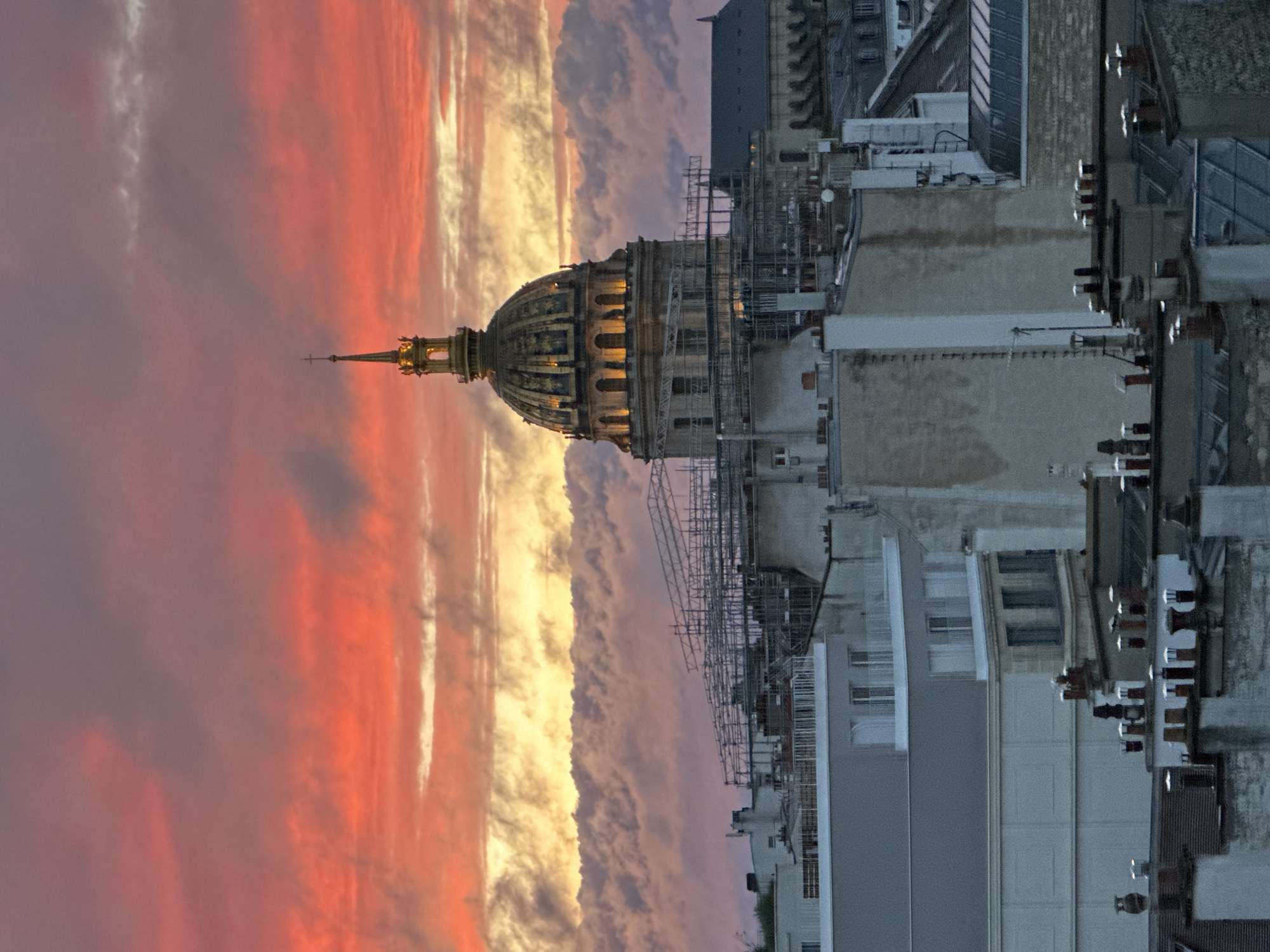 Dramatic sunset illuminates Paris skyline, Eiffel Tower captures attention