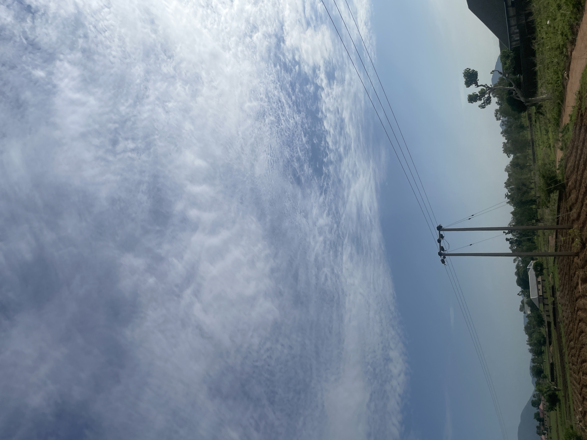 Afternoon at a rural Nigerian bar and its surrounding landscape