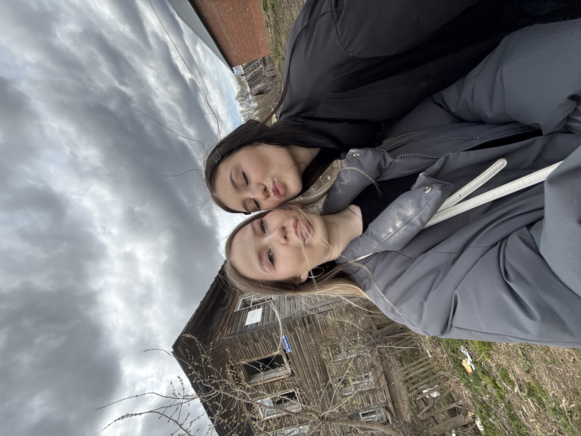 Spring day moments captured in rural Russia village