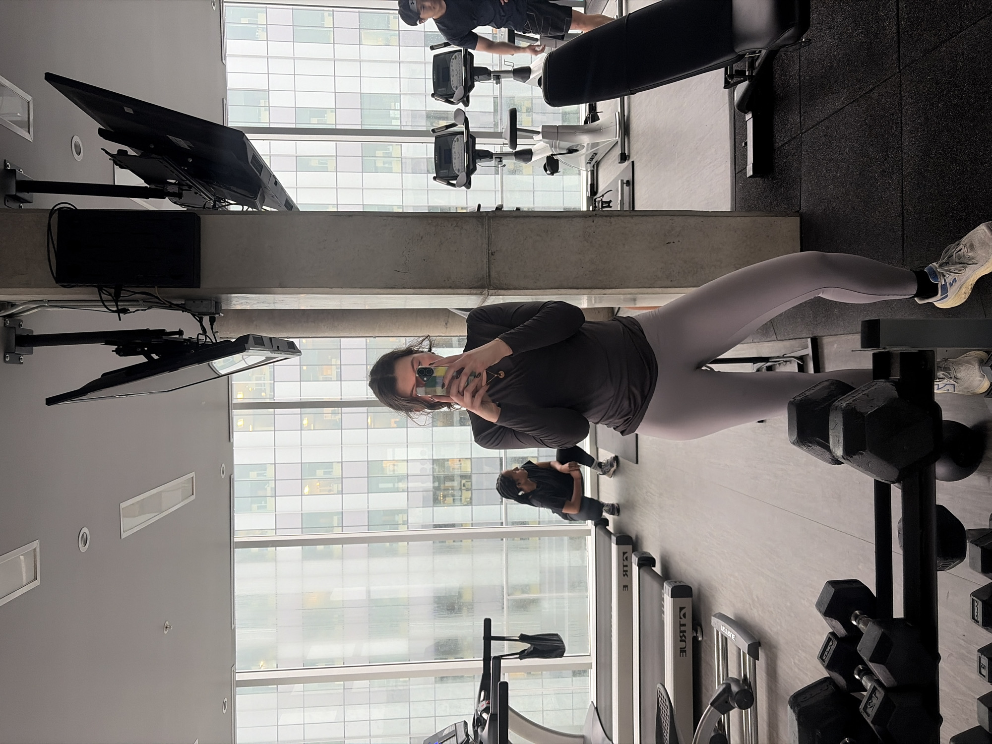 Evening workout and city views documented in rainy Montreal