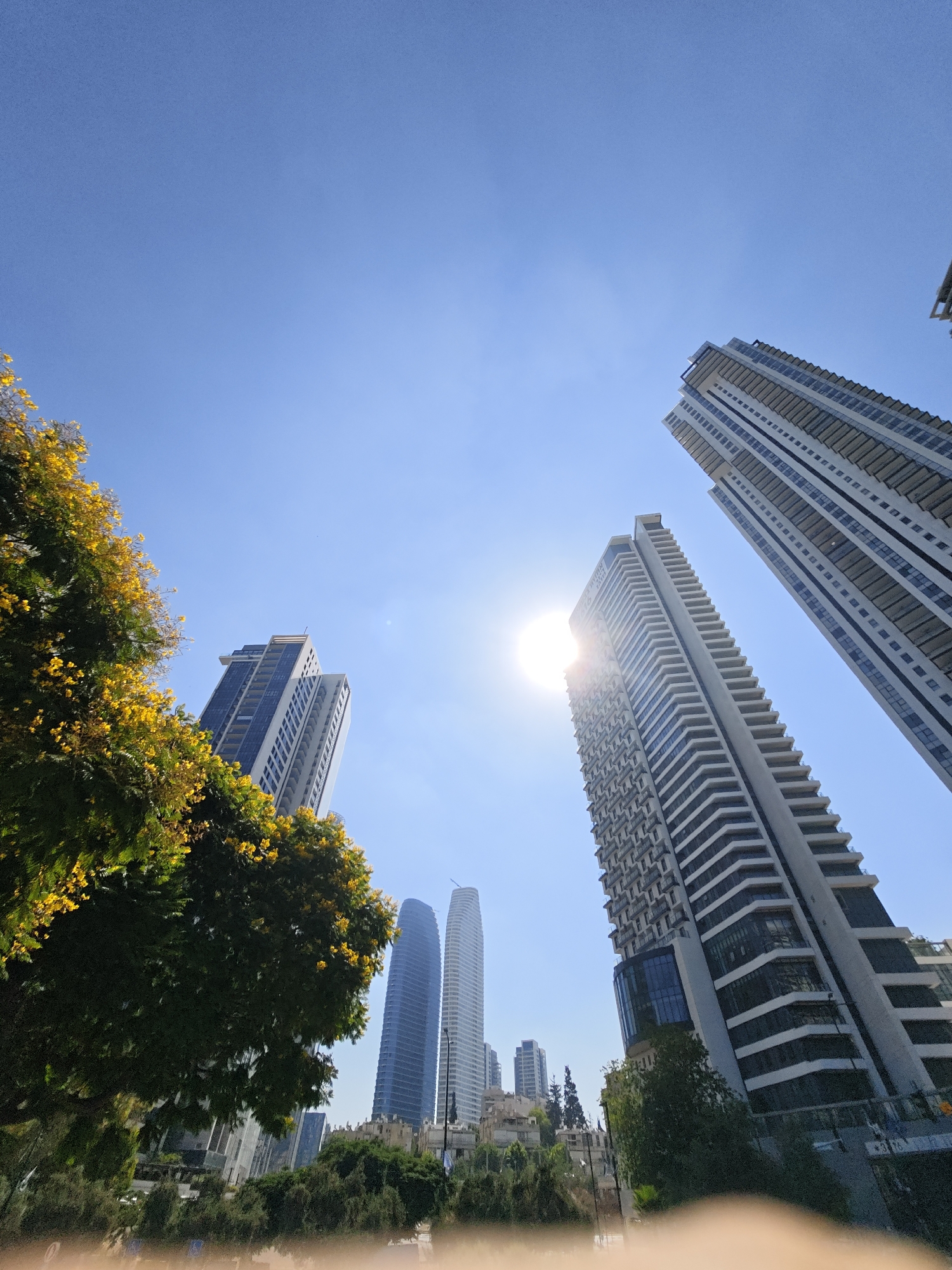 Morning views of Tel Aviv–Givatayim's skyline and streets