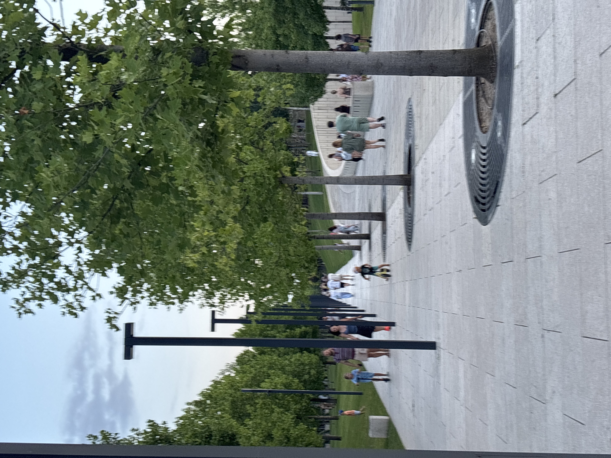Evening stroll through Krasnodar's tree-lined park paths