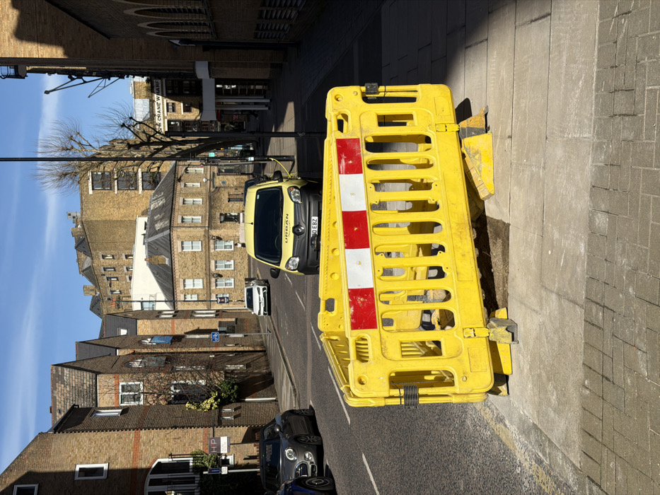 Selfie taken on sunny Wapping street near Bow Crane Wharf