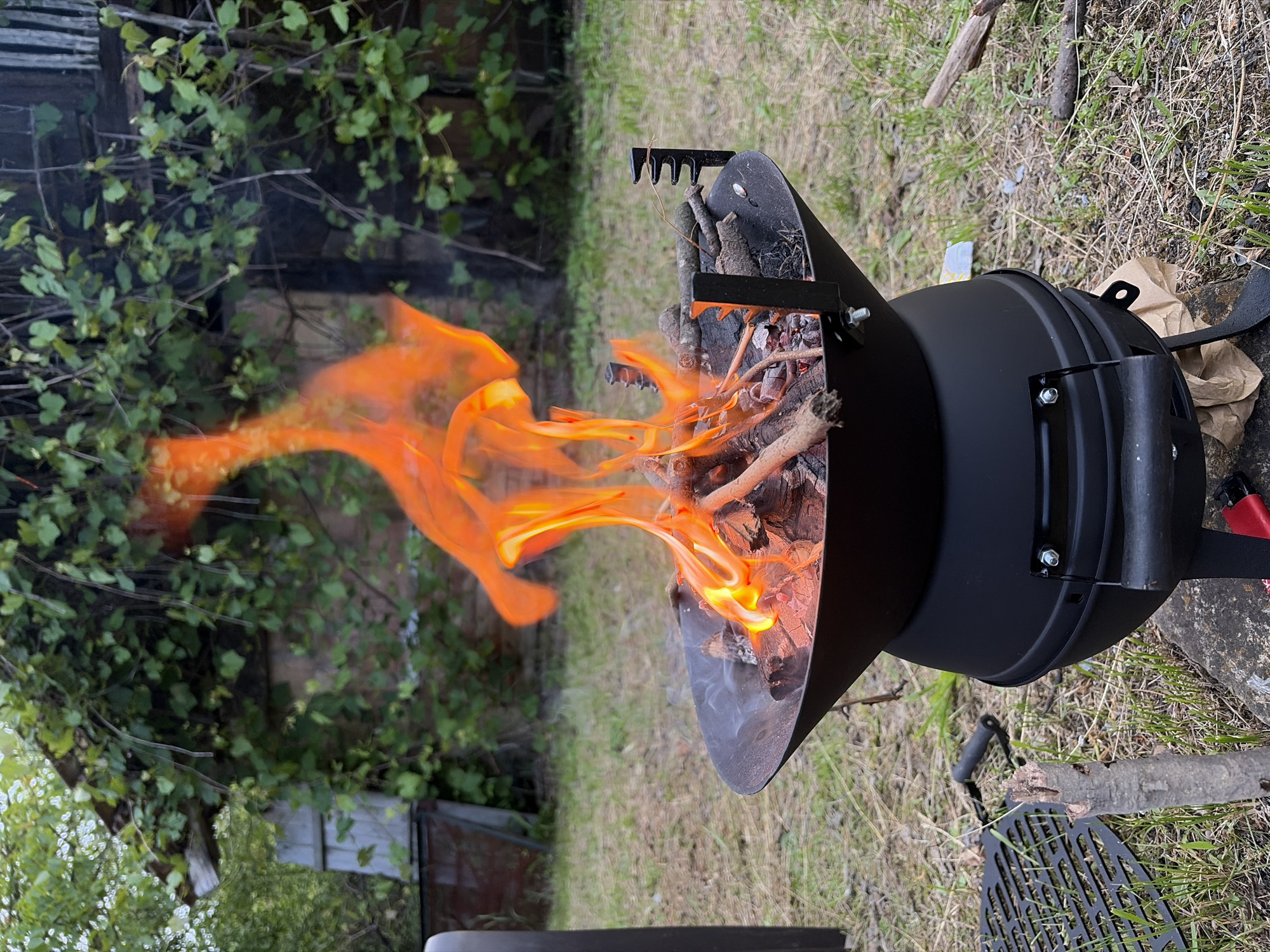 Outdoor grilling session documented in Bulgarian countryside