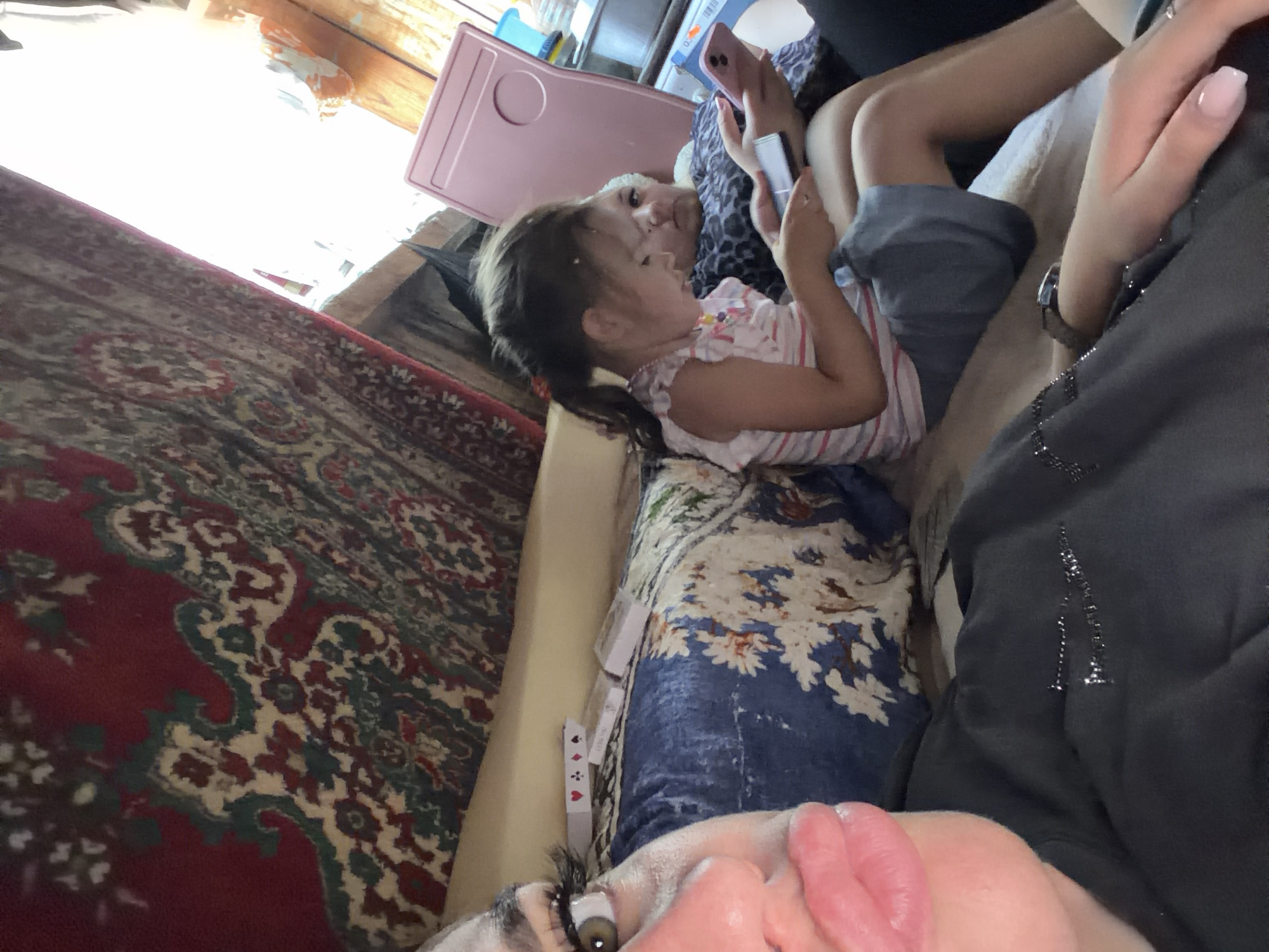 Casual indoor selfies from a home in Bolshoy Bukor