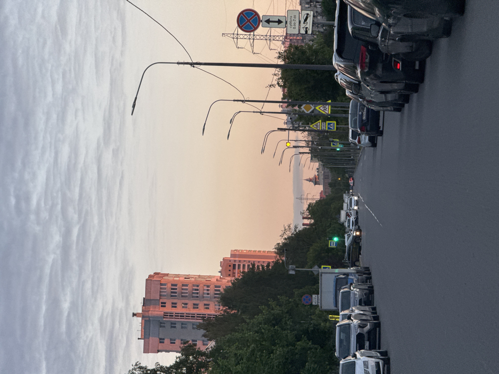 Evening twilight captured on Vsevolozhsk street