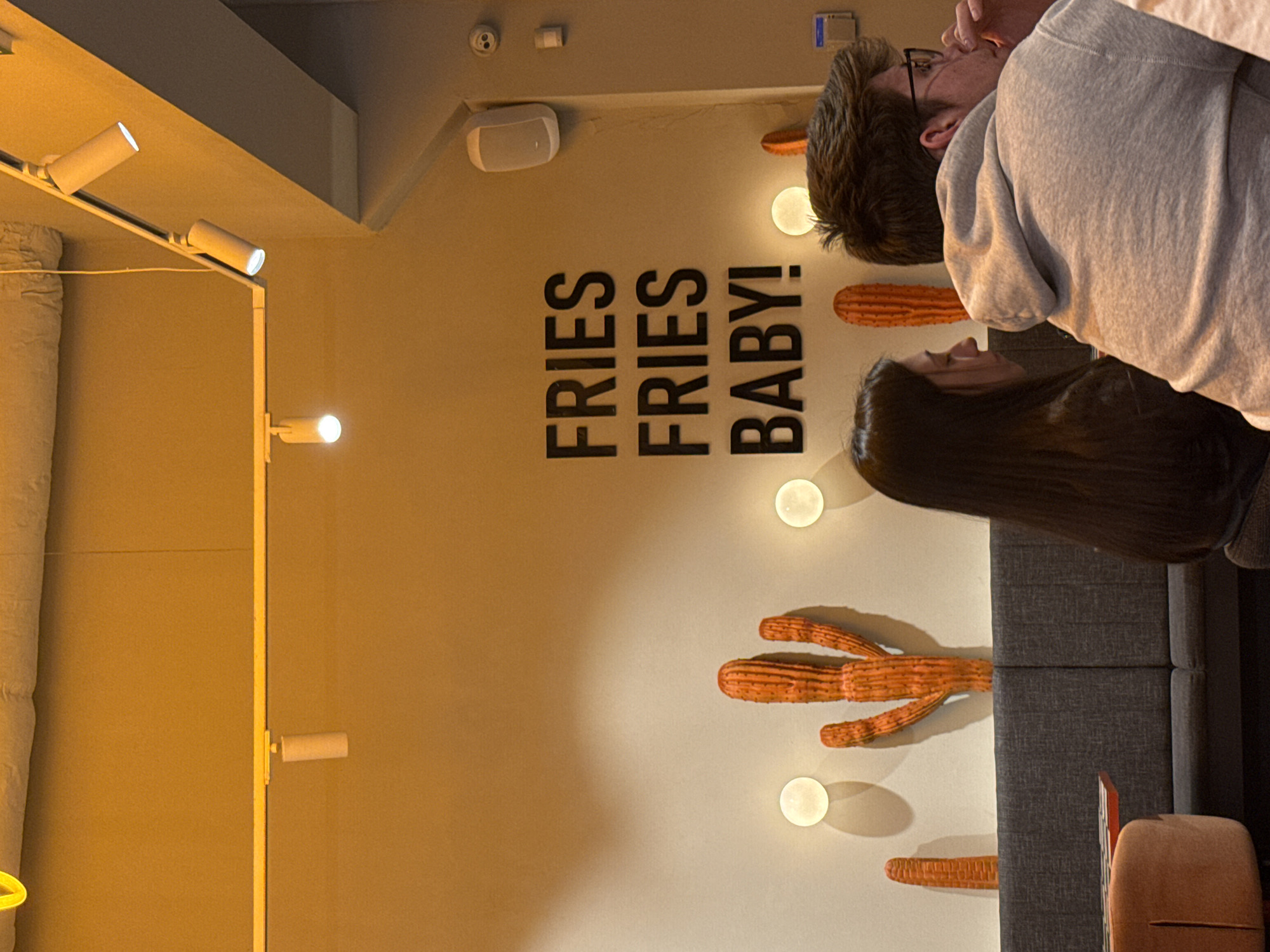 Man spotted in Sofia restaurant with playful fries decor