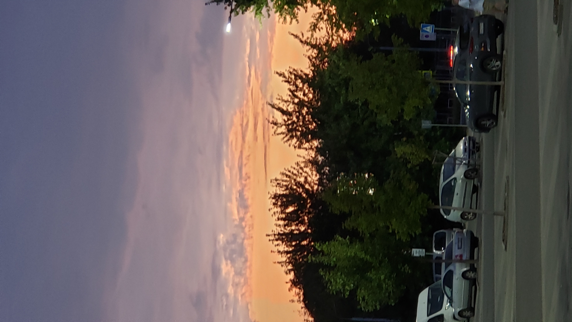 Sunset walk along Prešov's riverbank on a summer evening