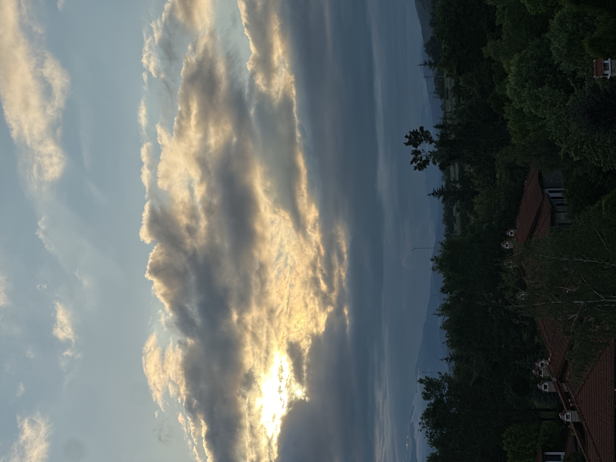 Dramatic cloudscape observed over Razliv, Bulgaria landscape