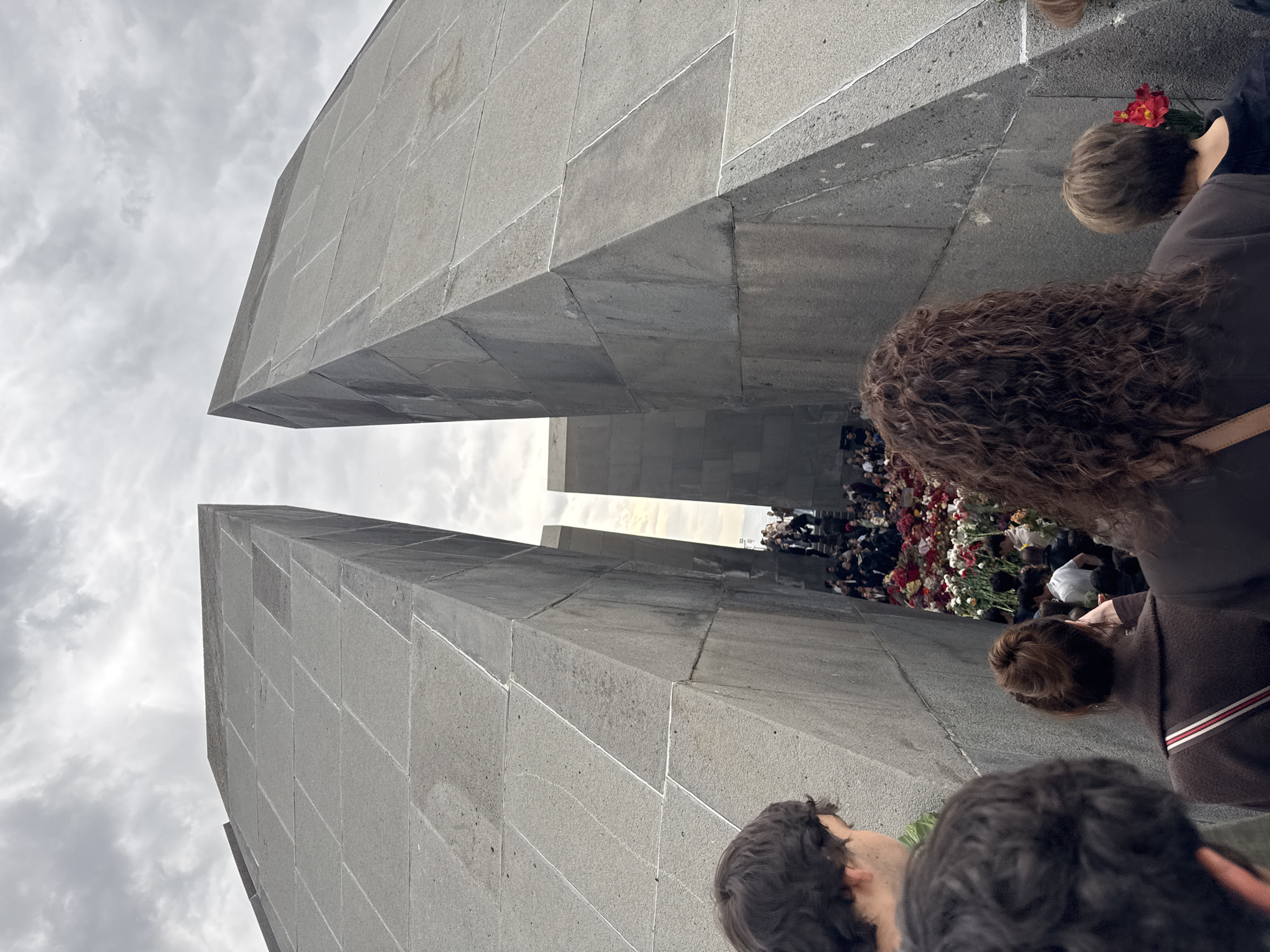 Large crowd gathers at Armenian Genocide Memorial in Yerevan