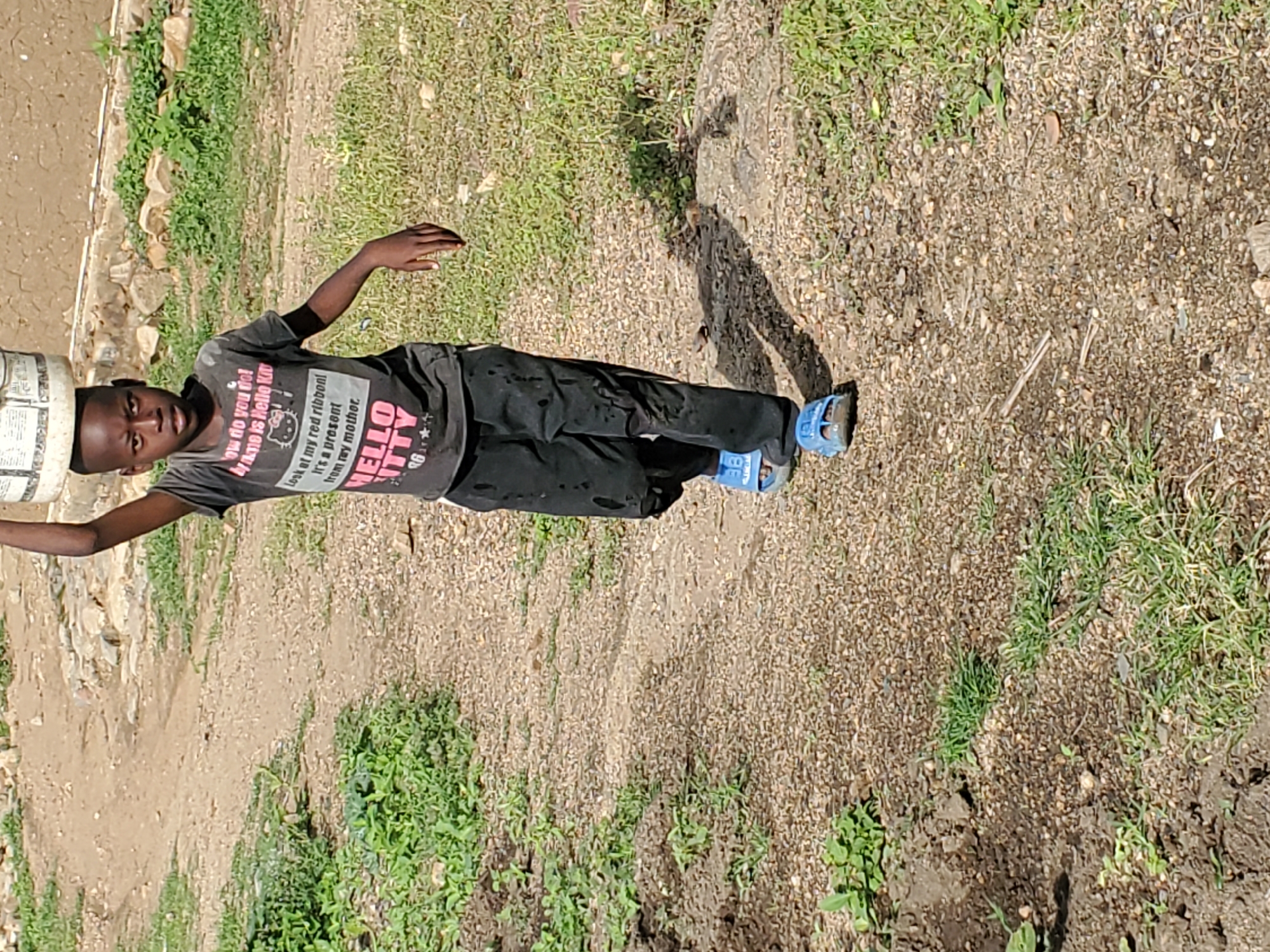 Morning routines along a rural dirt road in Africa