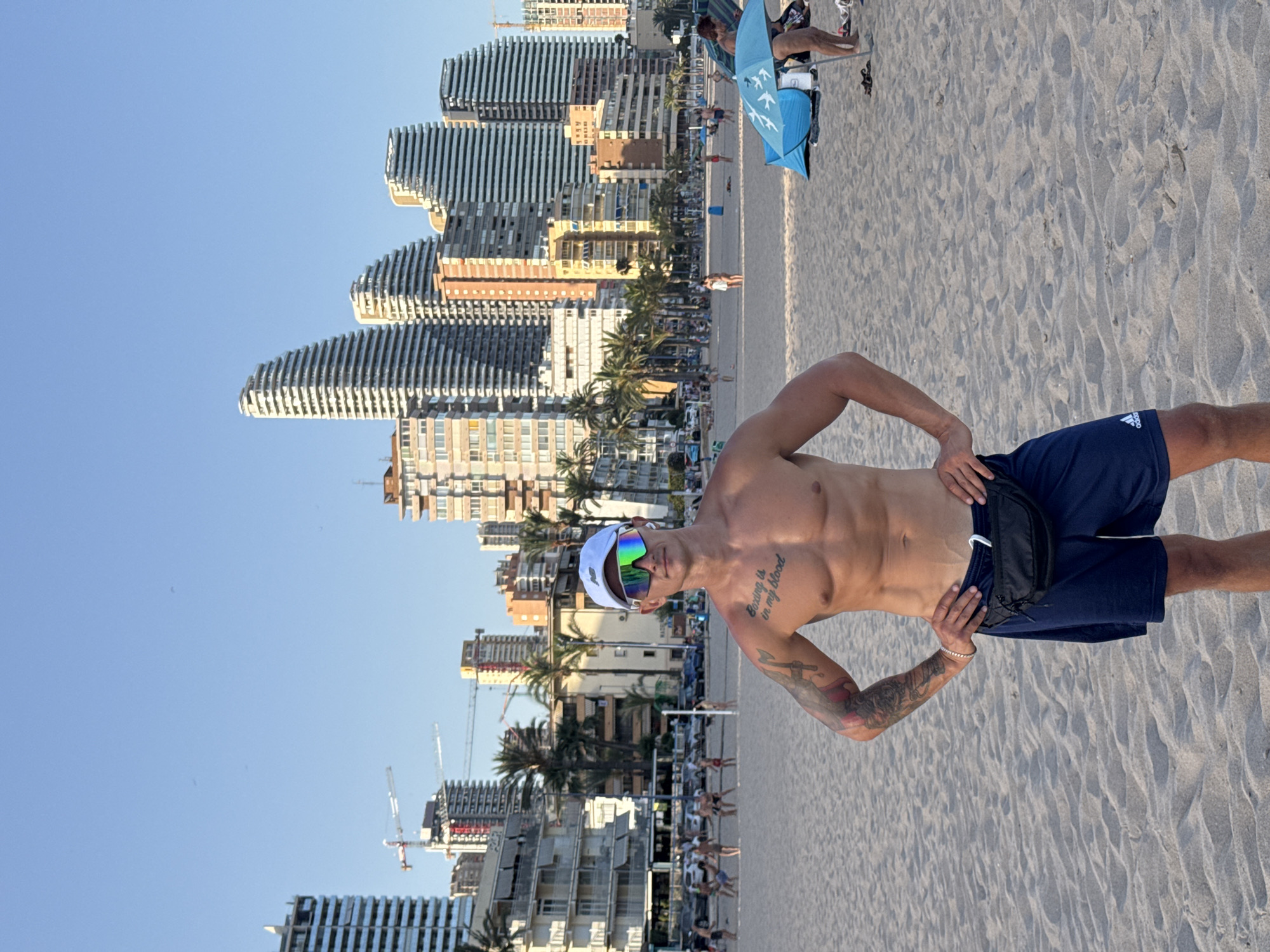 Afternoon on Benidorm's beach and streets