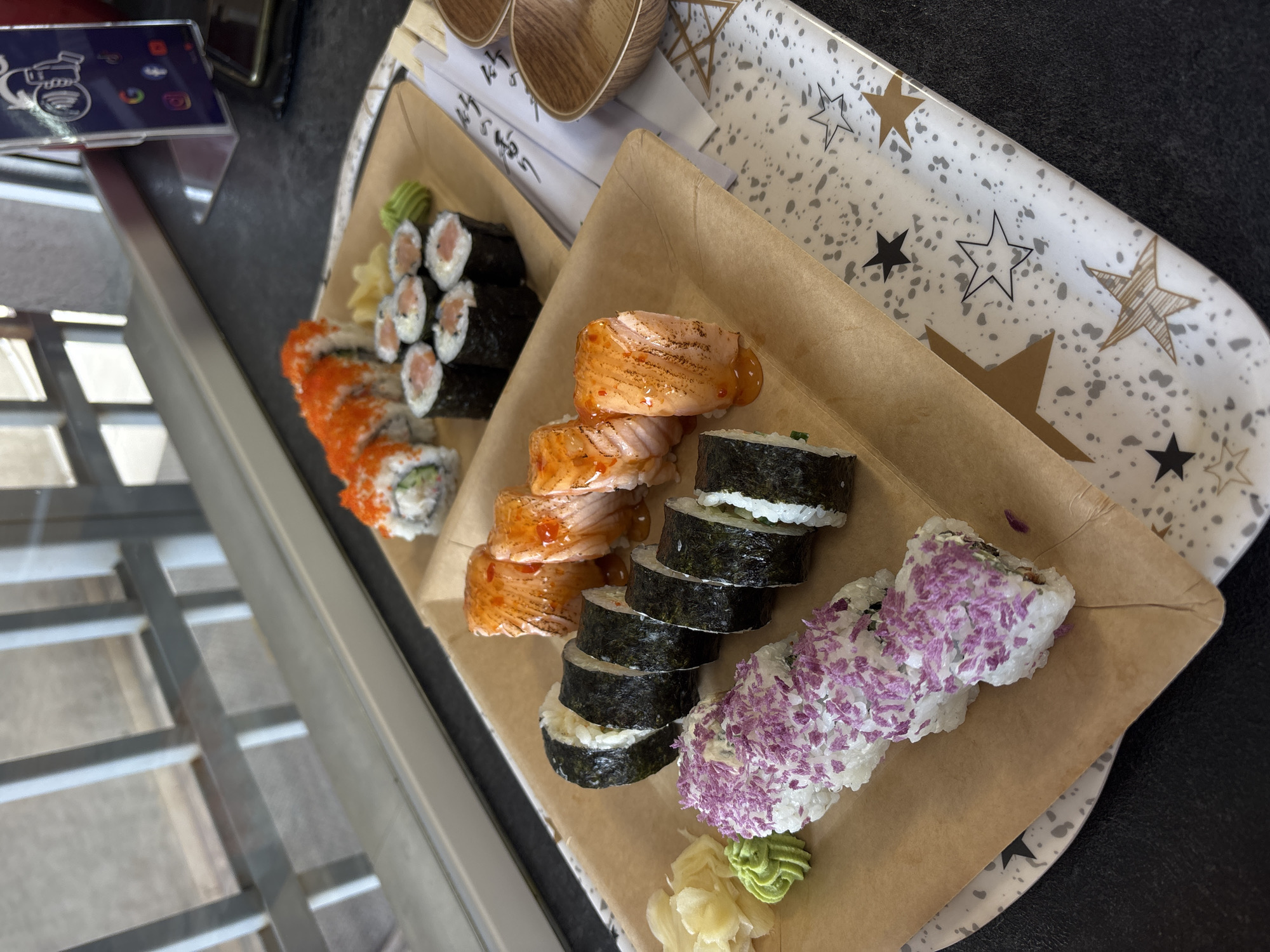 Sushi meal documented in Varna, Bulgaria