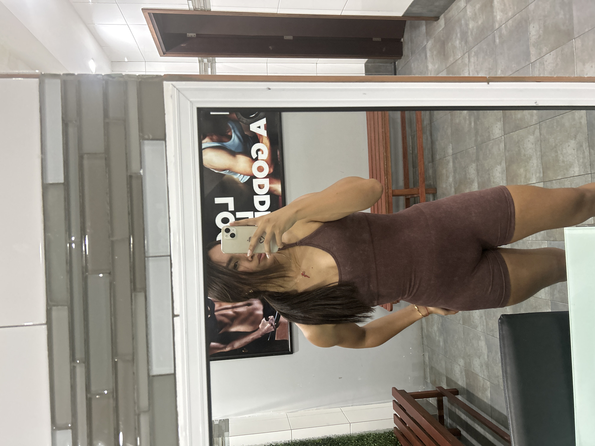 Gym locker room selfies in Porlamar, Venezuela