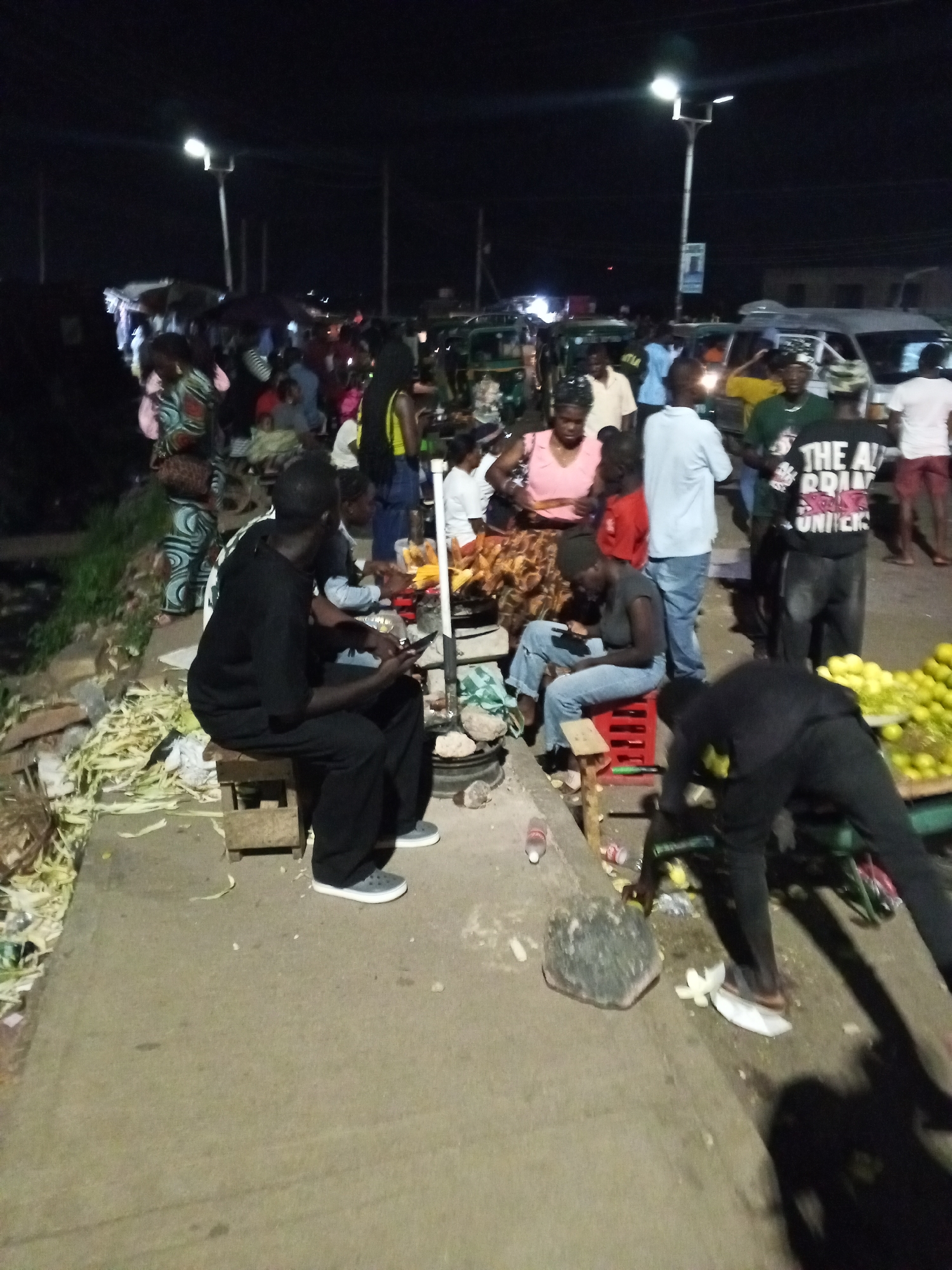 Evening street scenes documented across Bukuru and Jos Nigeria