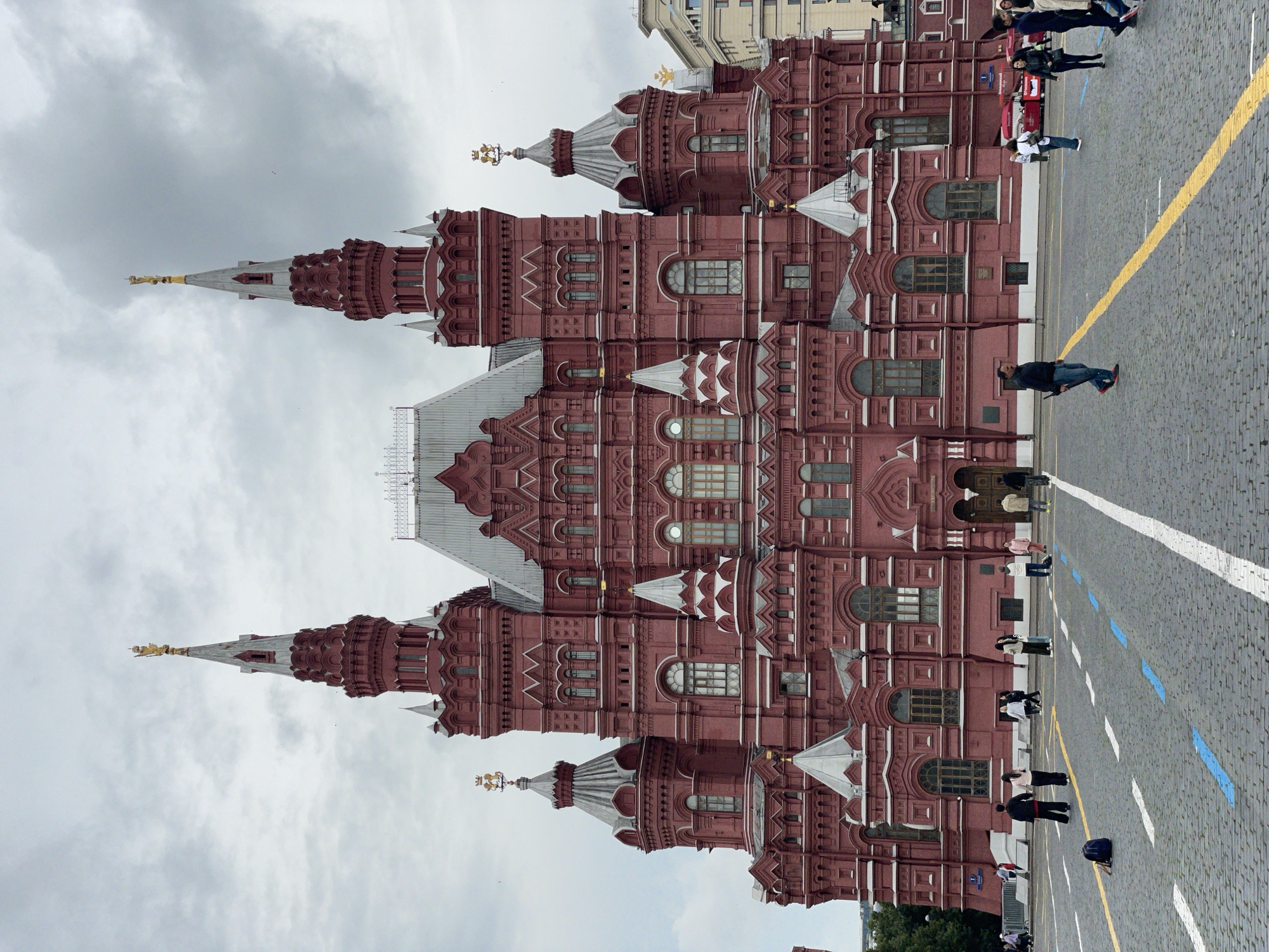 Red Square landmarks on a cloudy Moscow morning
