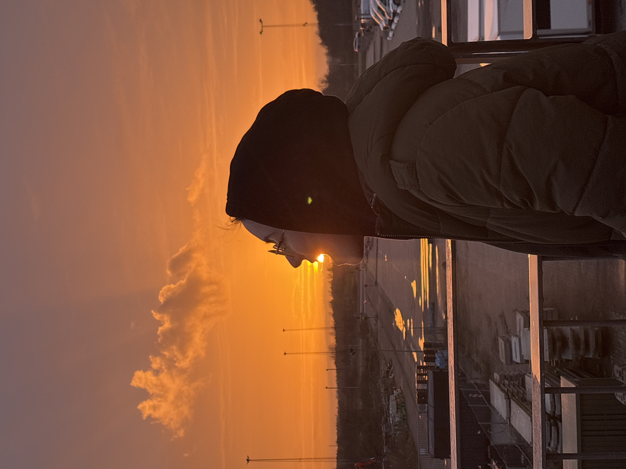 Copenhagen residents gather to witness dramatic sunset across city
