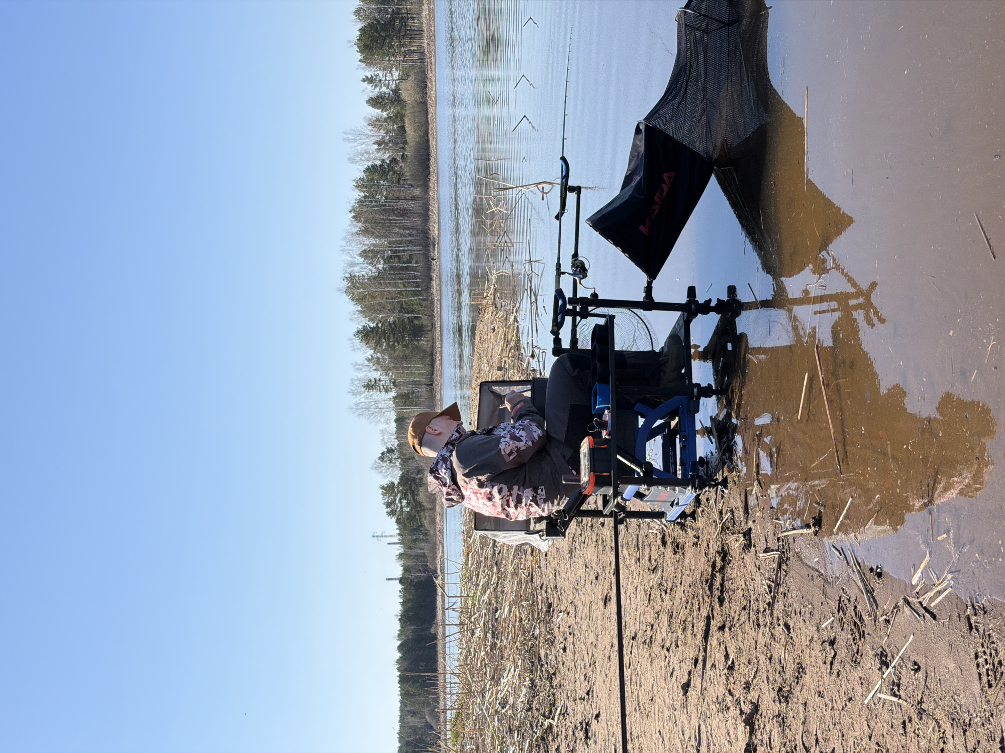 Anglers fish successfully at Chaykovsky lake during sunny morning
