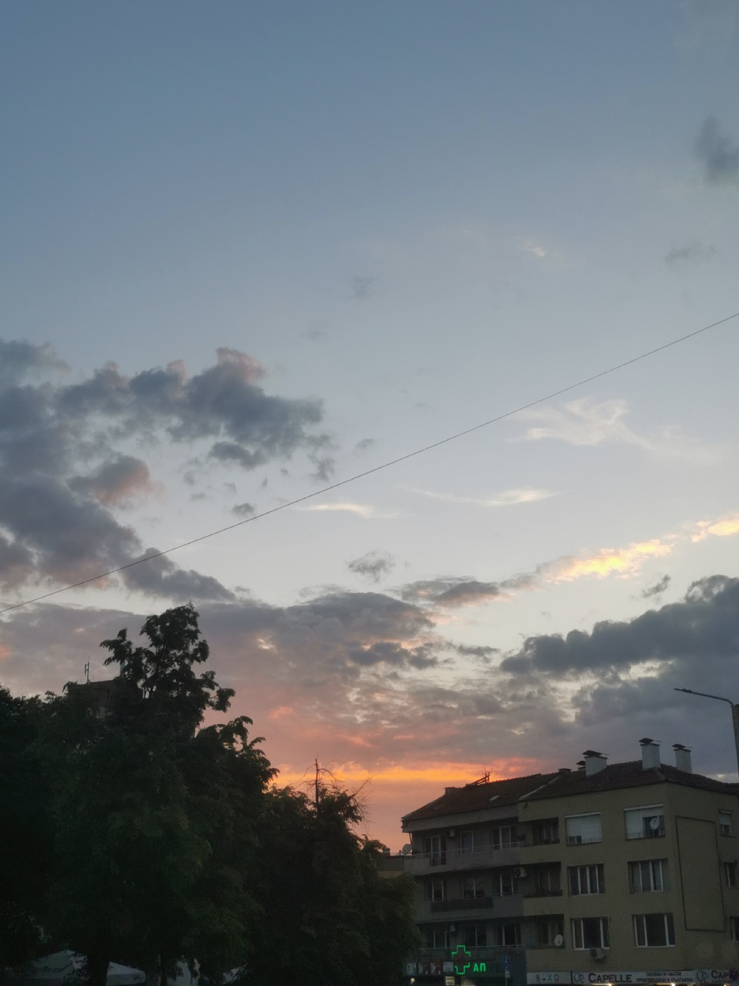 Evening scenes captured around Blagoevgrad's iconic Krastat cross monument