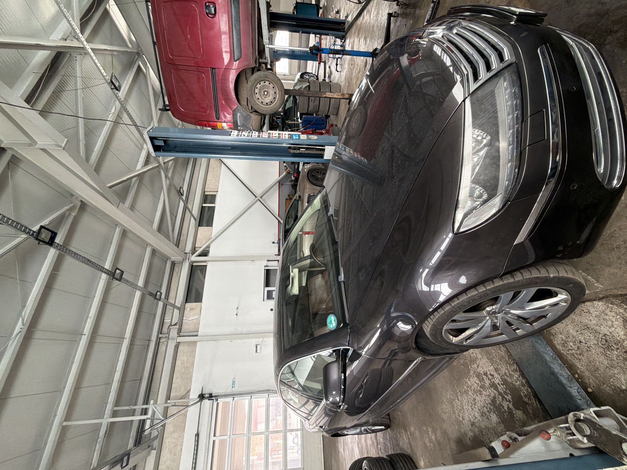Sofia automotive scenes: repair shop interior and street parking