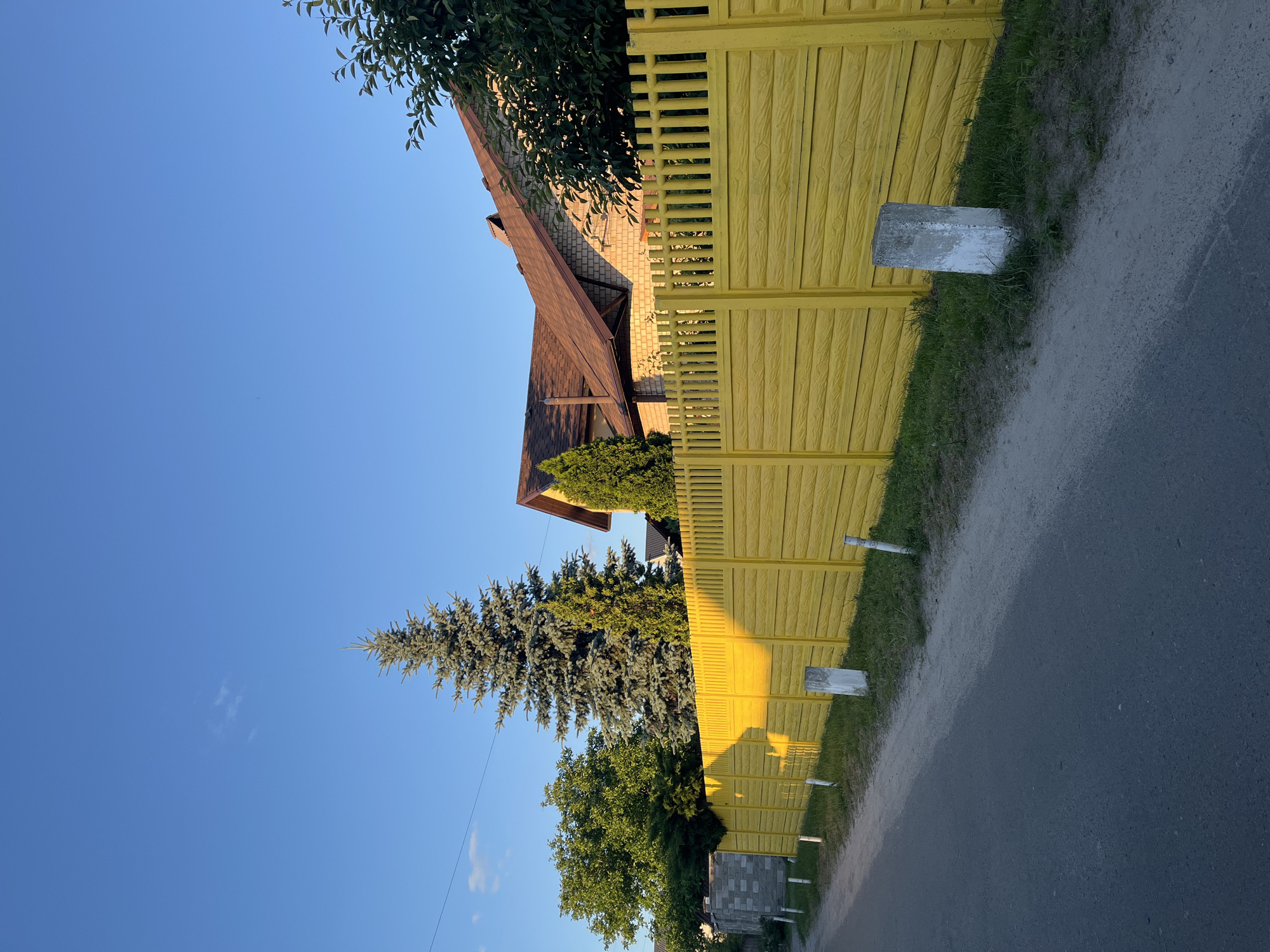 Sunset stroll through Vyshhorod's streets, gardens, and riverbank