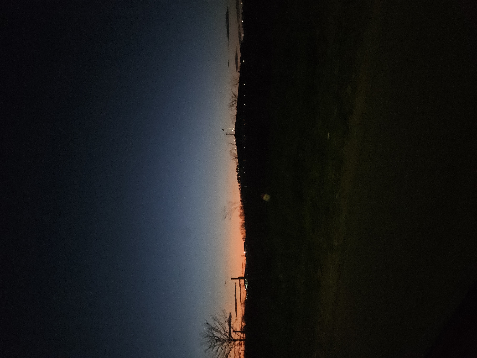 Twilight landscape observed in Yambol, Bulgaria