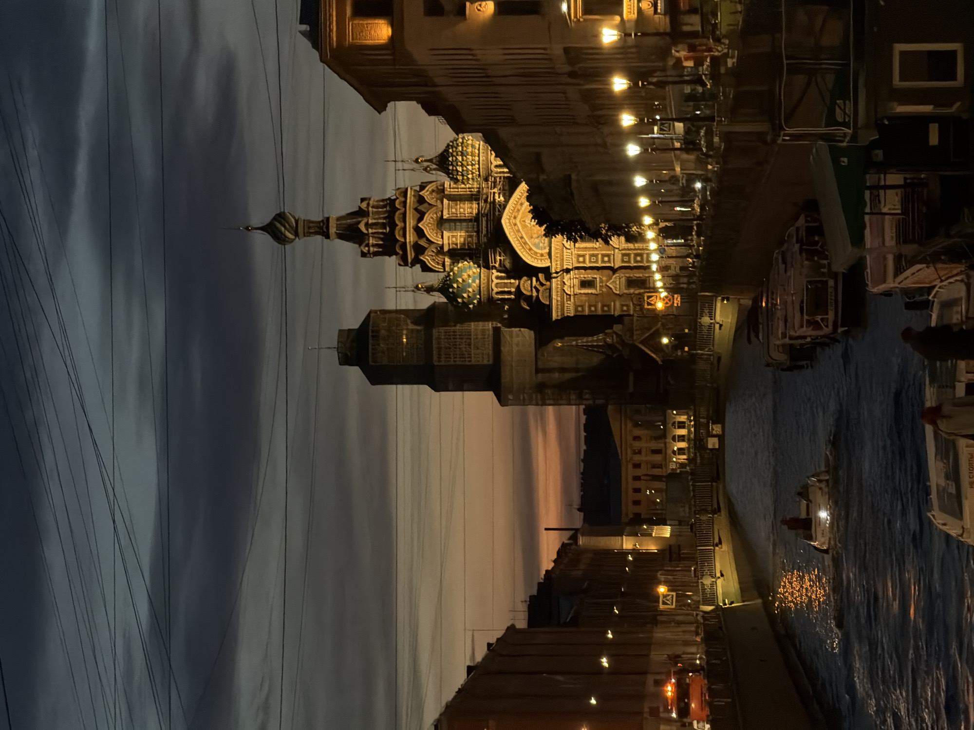 Saint Petersburg landmarks photographed during evening tour
