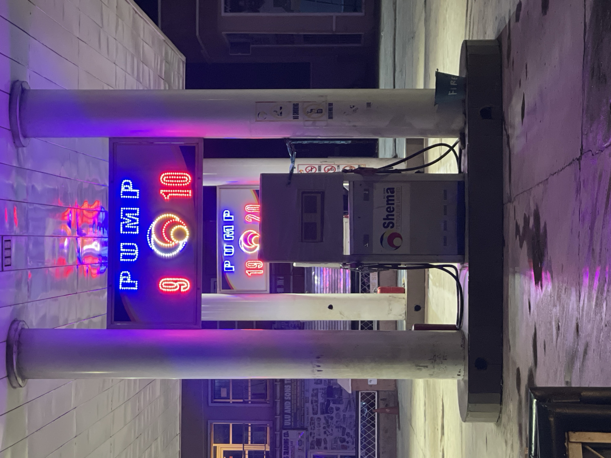 Nighttime gas station activity documented in Hayin Banki, Nigeria