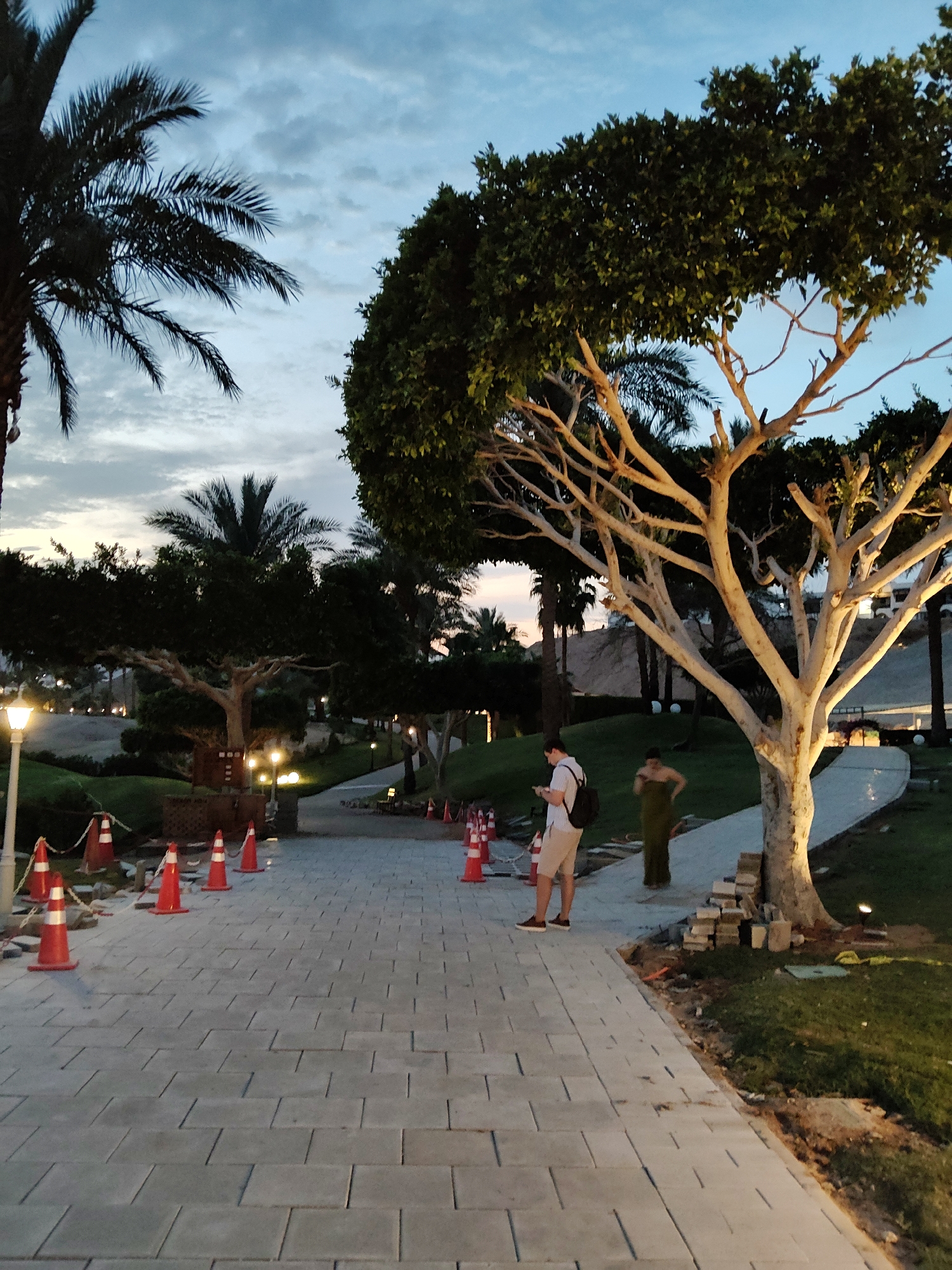 Evening coastal scenes documented at Sharm El Sheikh resort