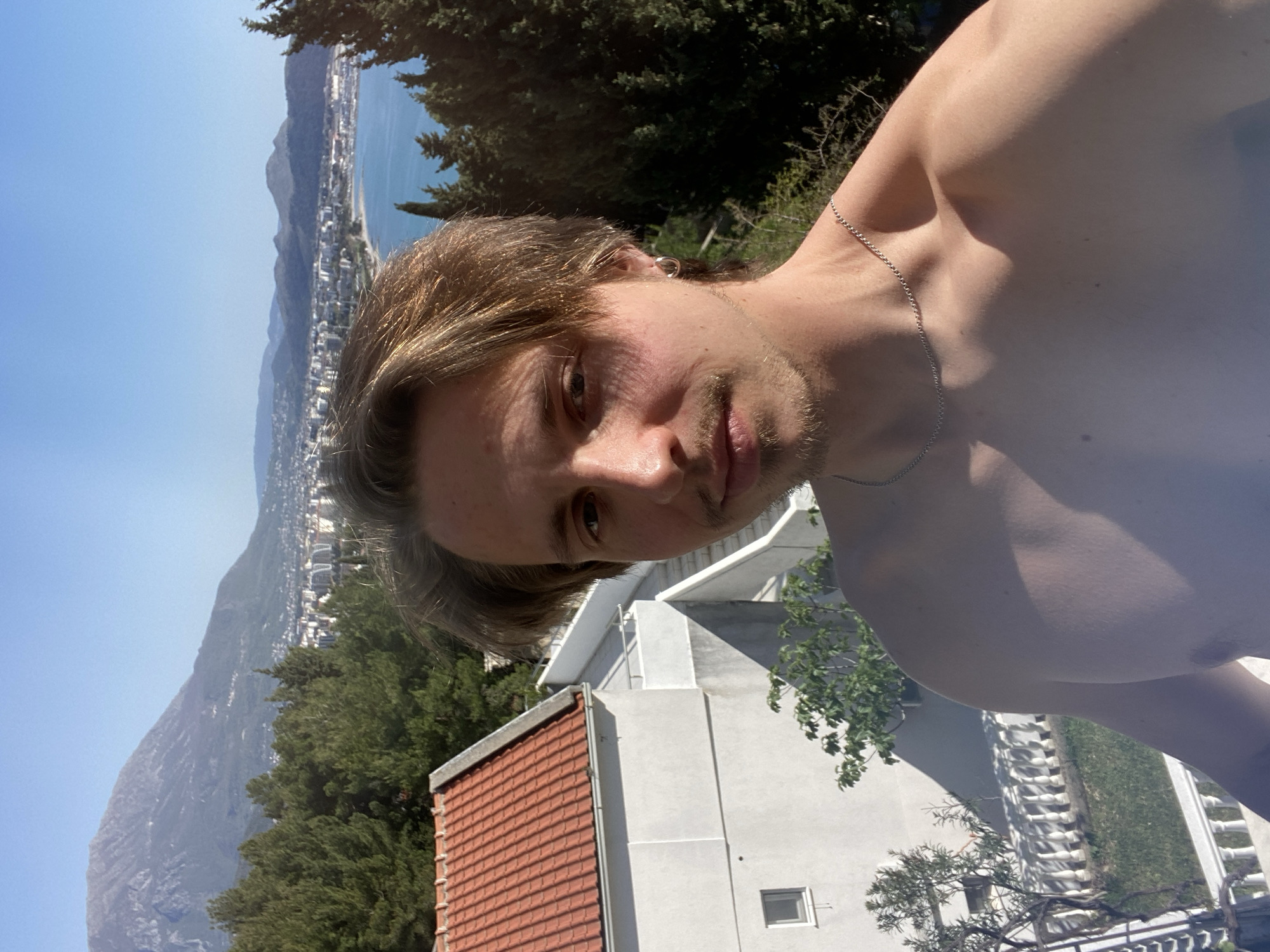 Tourist documents scenic views and moments in Šušanj, Montenegro