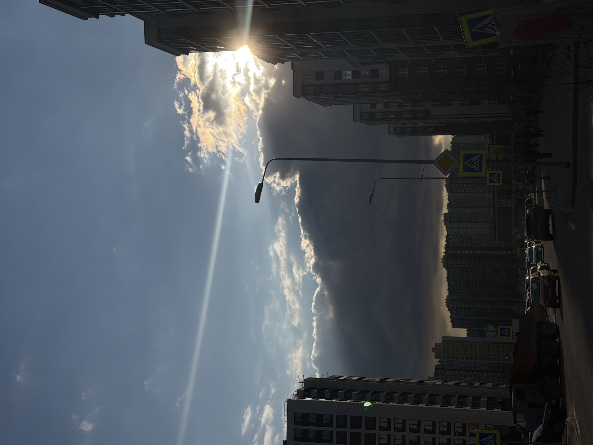 Dramatic twilight skies observed over Murino residential district