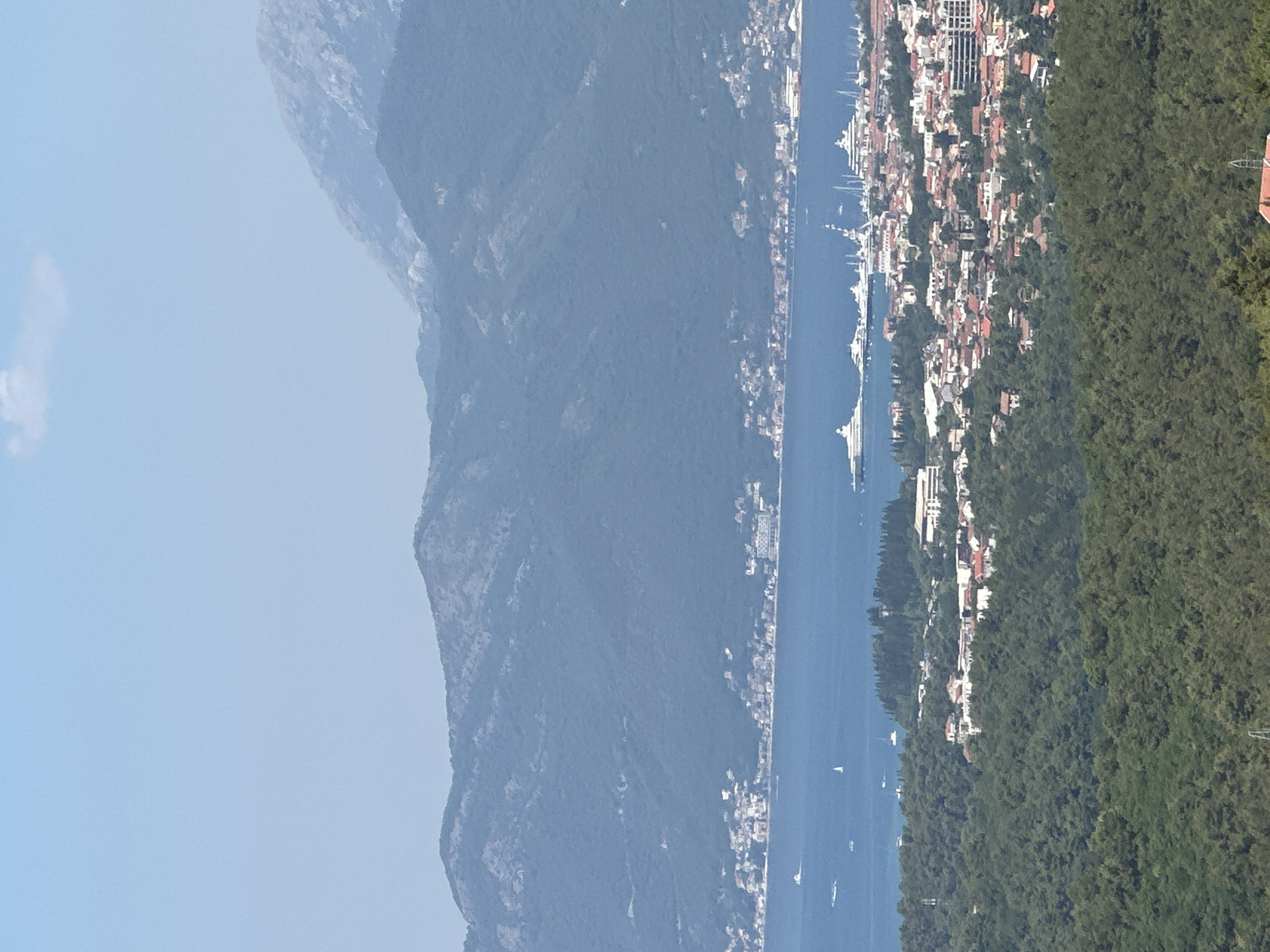 Hillside views over the Bay of Kotor from Škaljari
