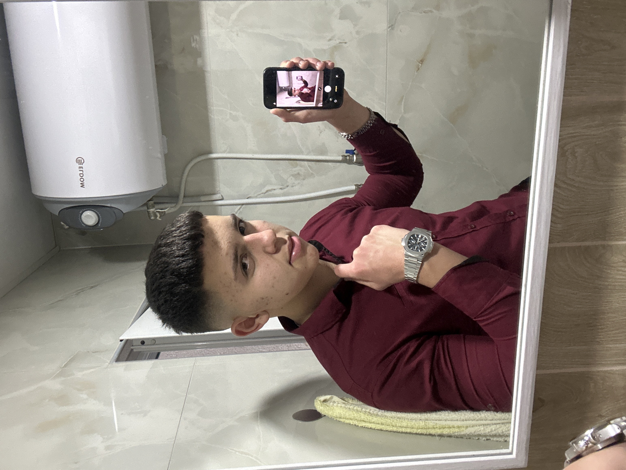 Young man documents evening routine in Bulgarian town