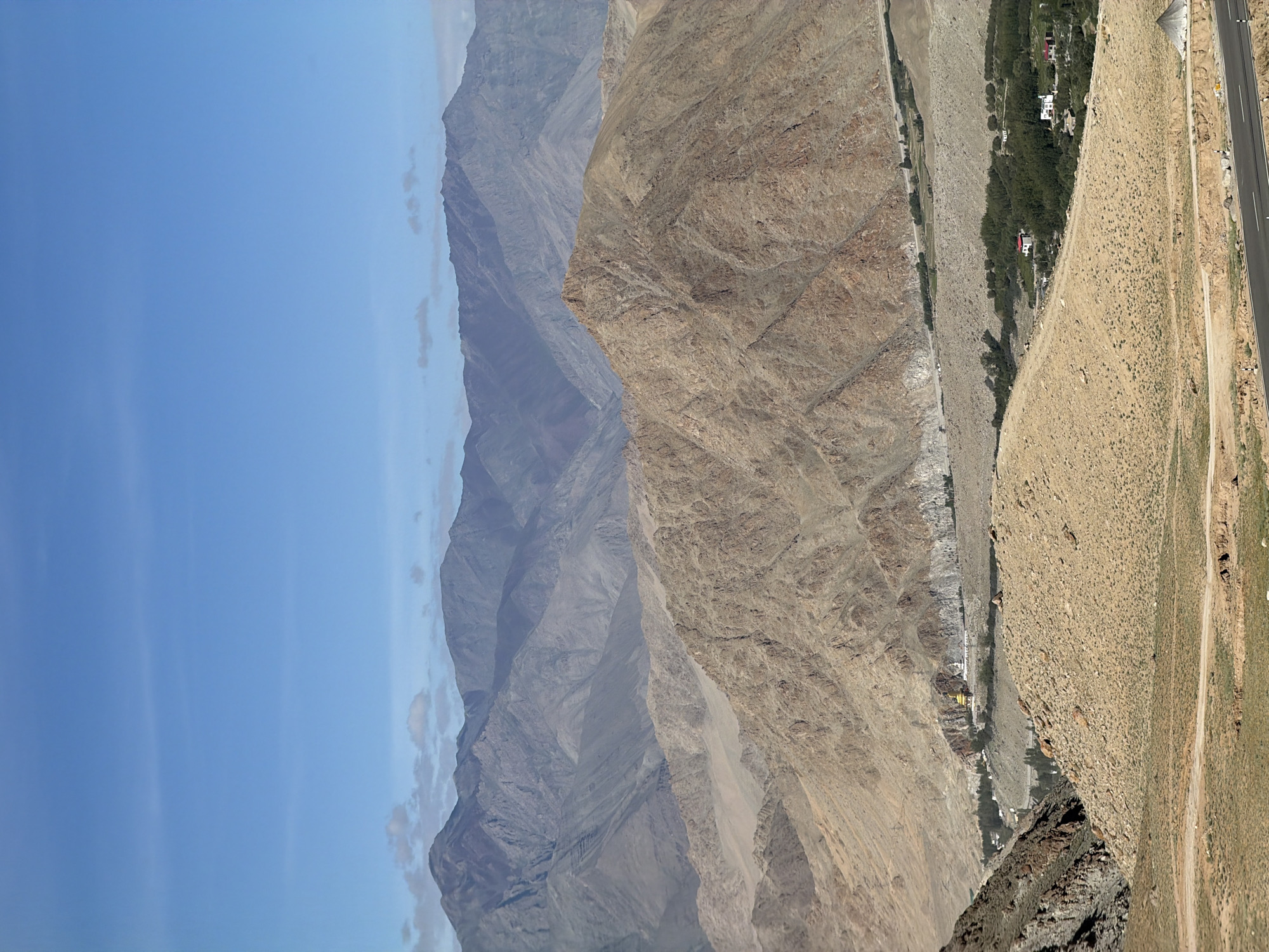 Motorbiking through Leh's high-altitude desert landscape