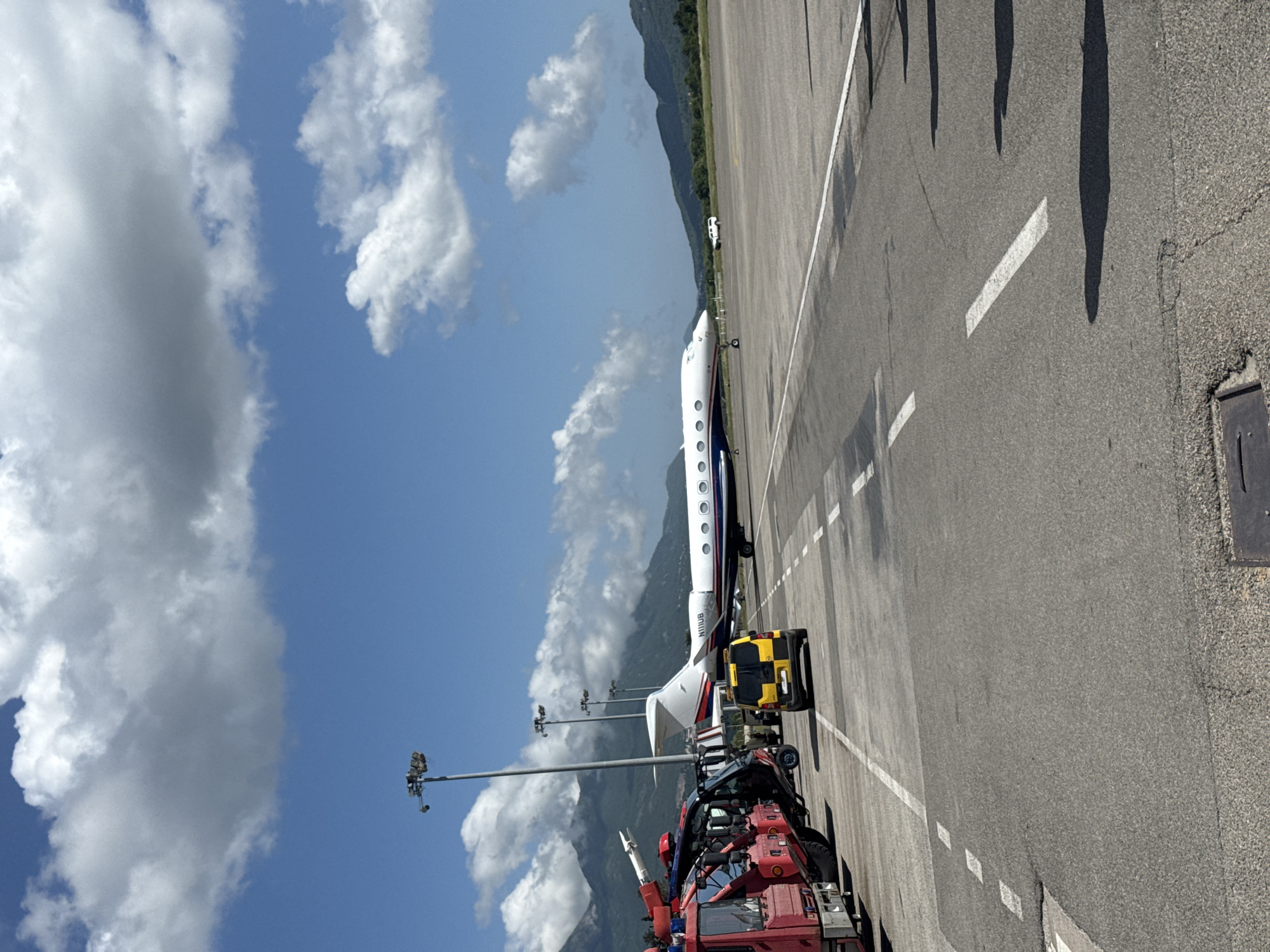 Private jet departure captured at Mrčevac airport, Montenegro