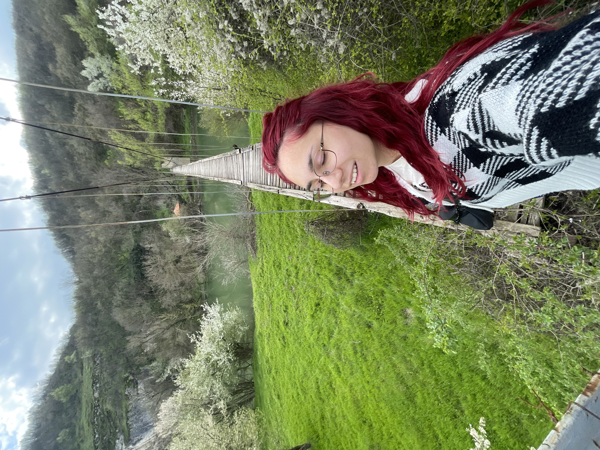 Woman photographed during countryside outing in Bulgaria