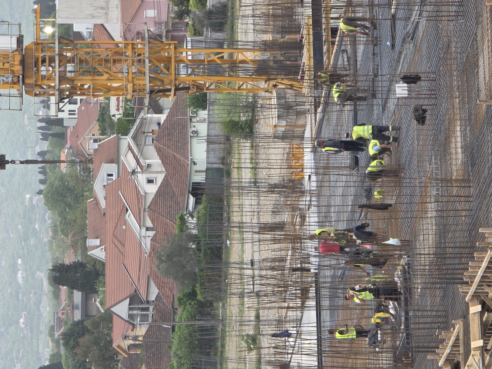 Construction and air traffic observed in Podgorica Montenegro
