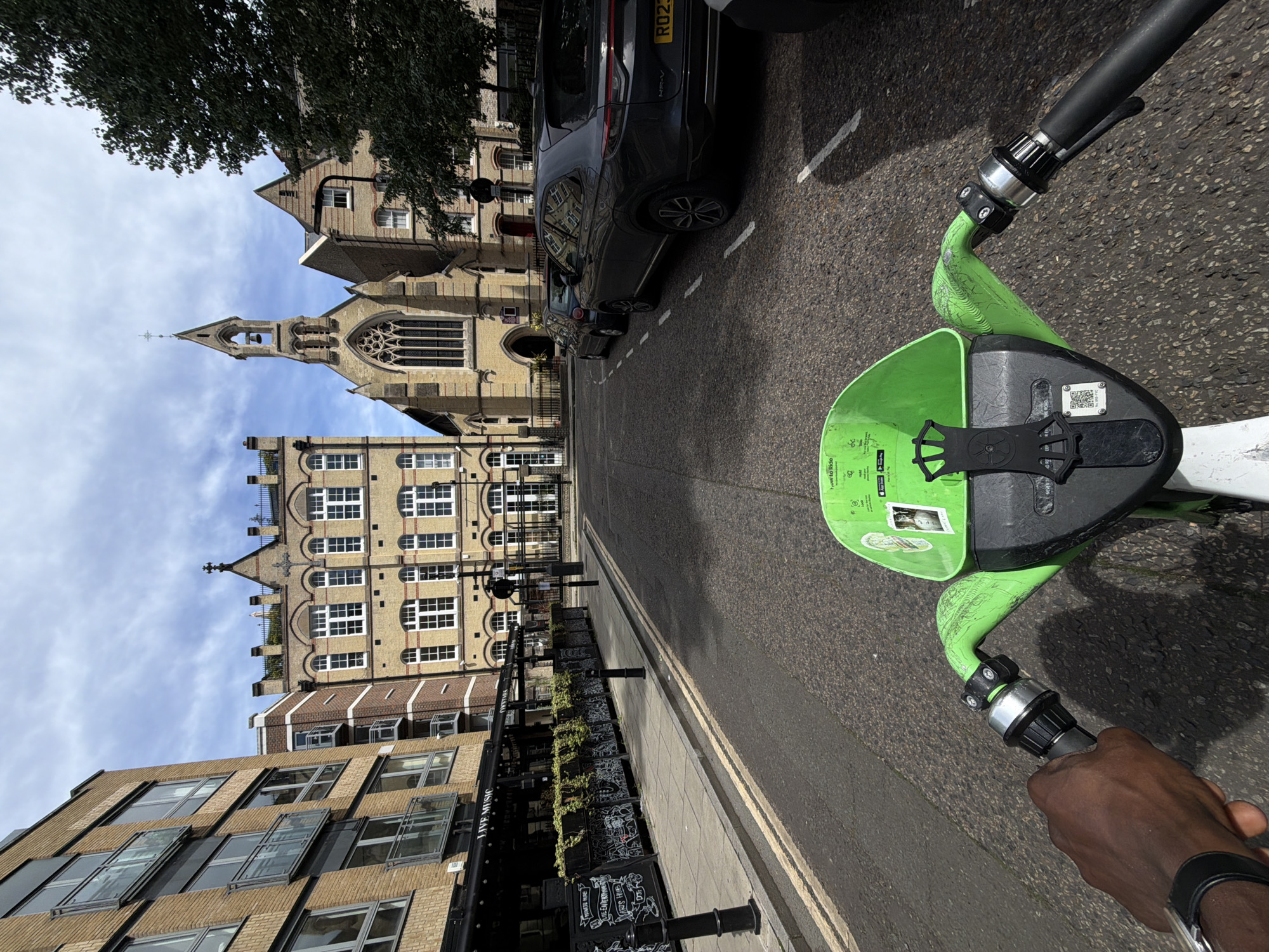 Electric scooter ride through London streets