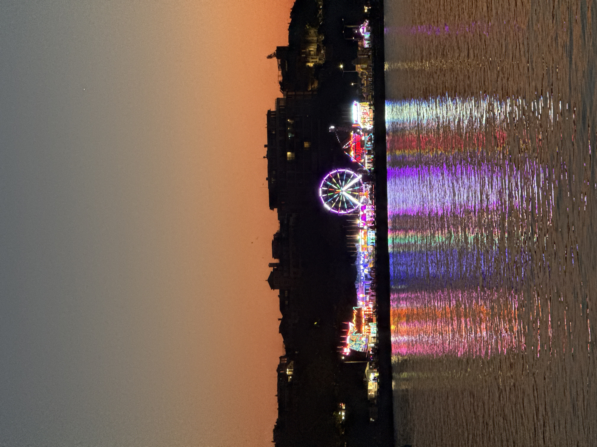 Sunset to nightfall at Nesebar's harbor and boardwalk