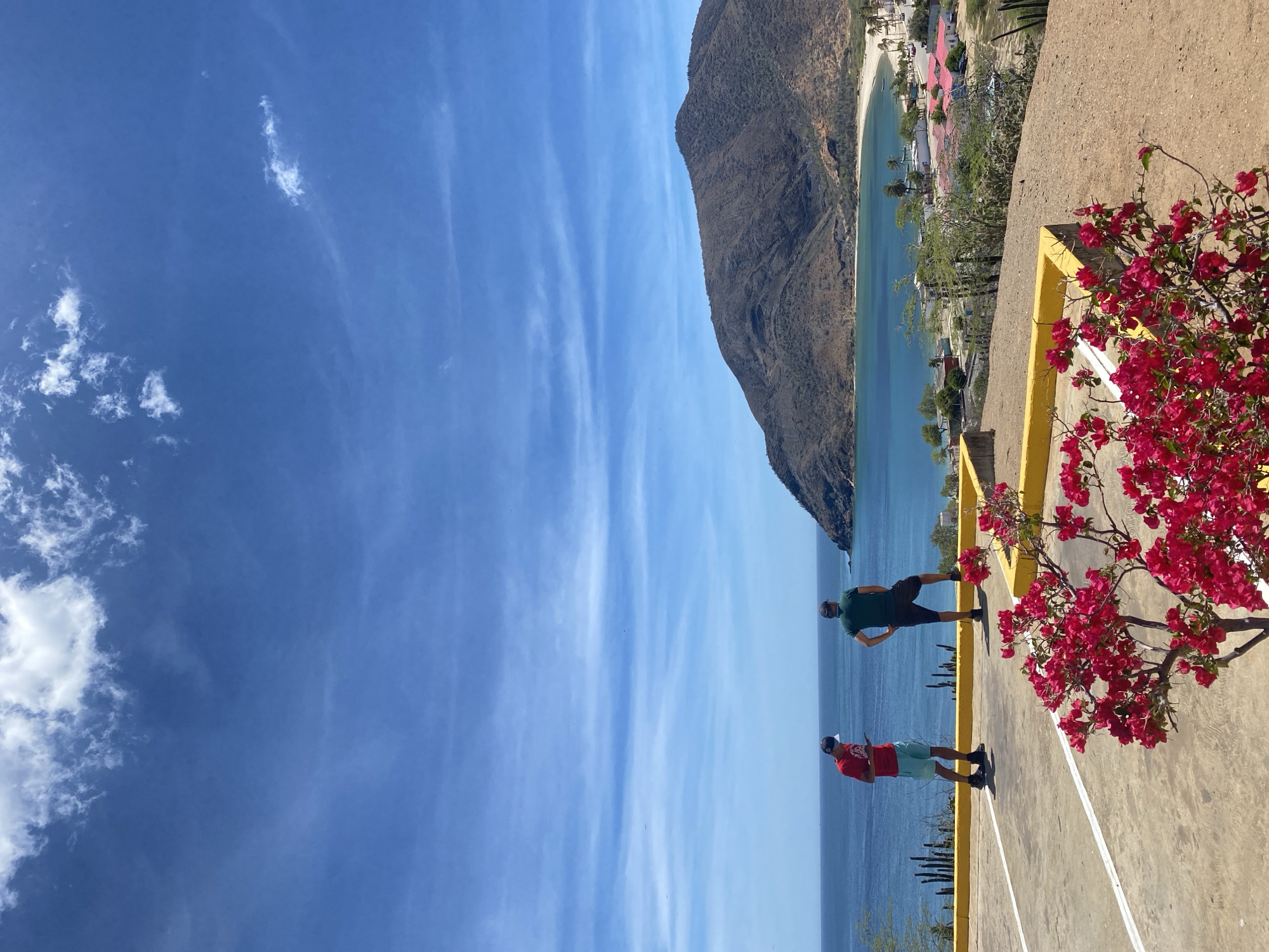 Hilltop views over Juan Griego's bay and coastal town