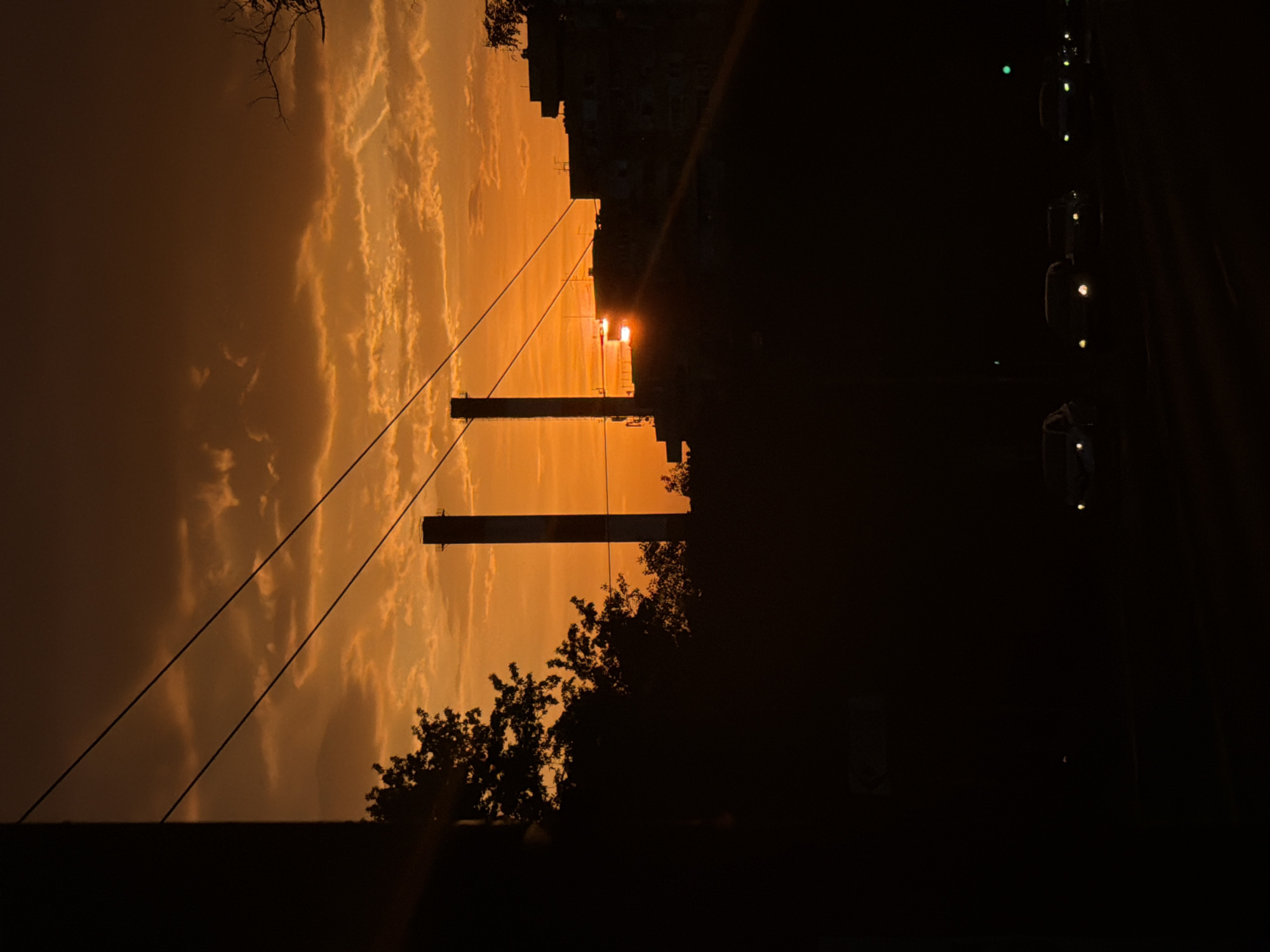 Twilight settles over Vozdovac industrial and residential skyline