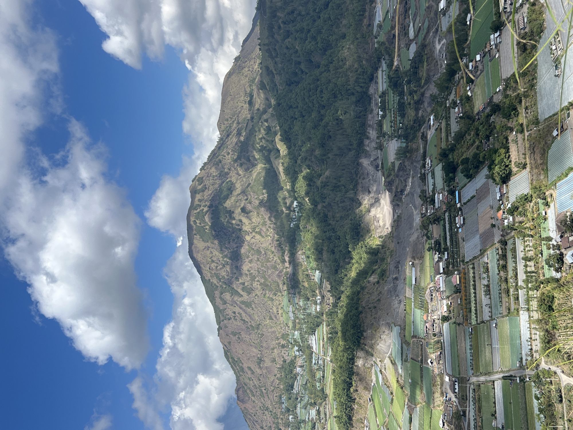 Kintamani's volcanic slopes and terraced farmland valley