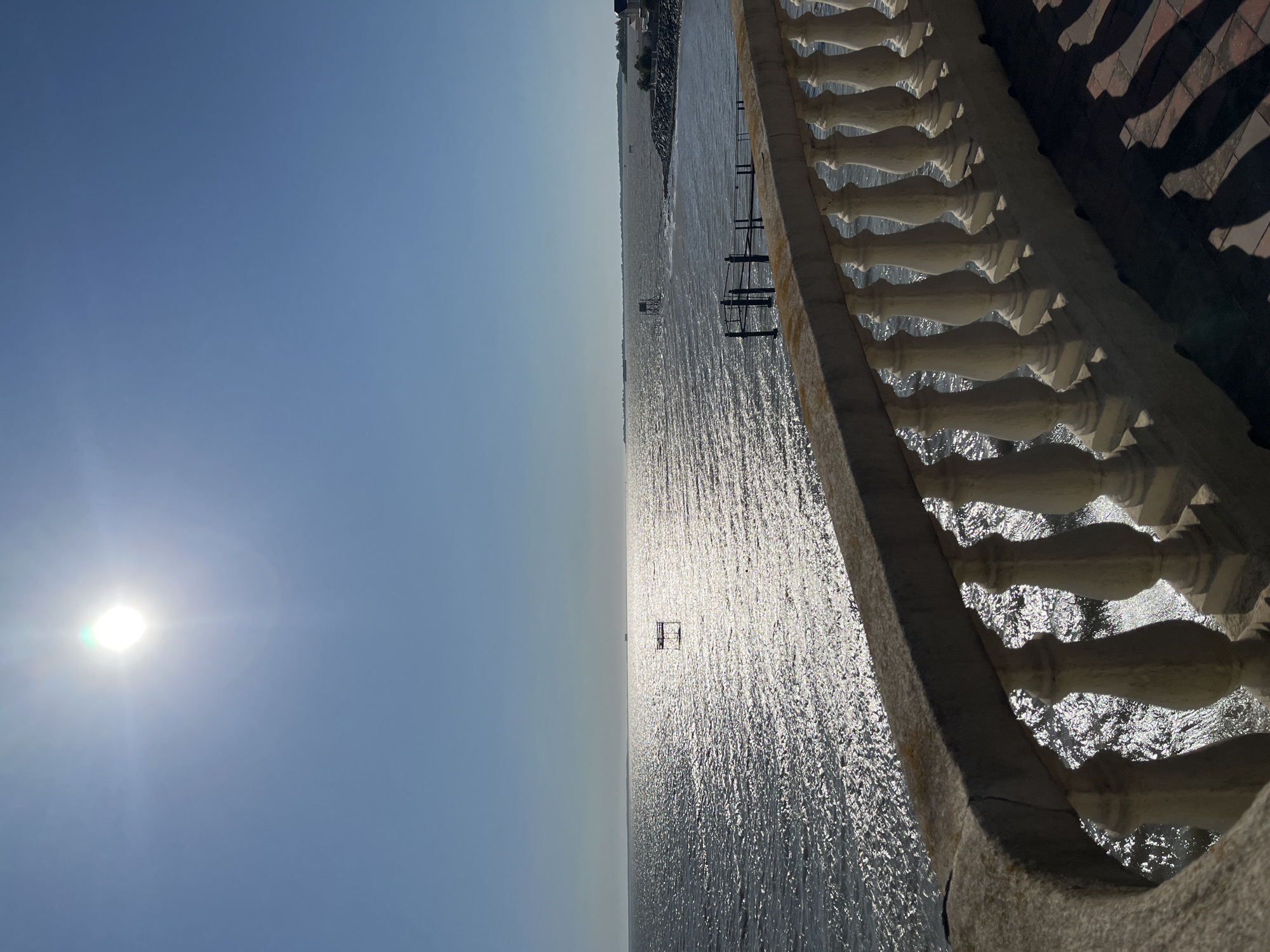 Coastal views from Fouras, France — balconies, beach, and a carrelet
