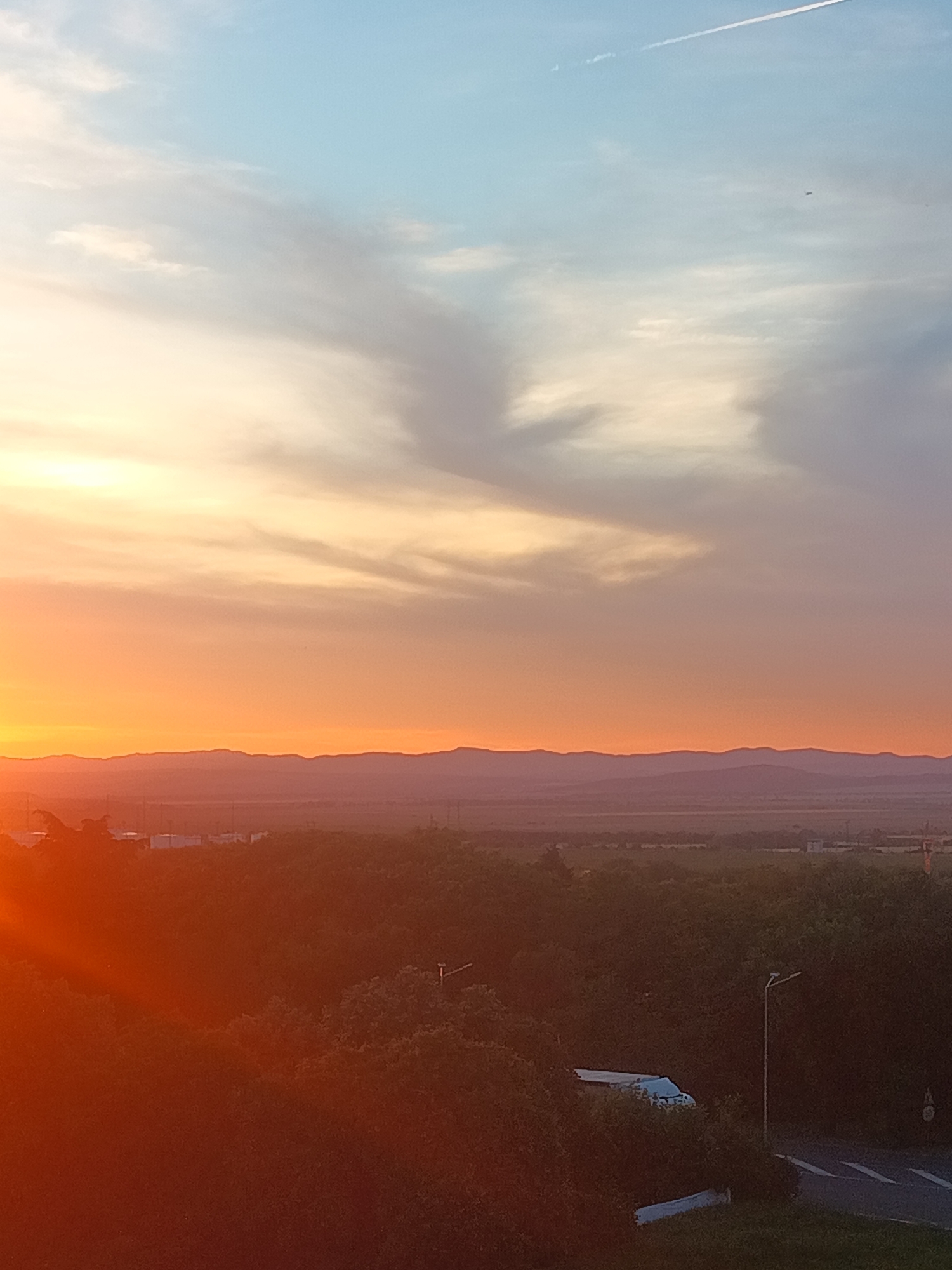 Bulgarian sunset documented through everyday moments in Karnobat