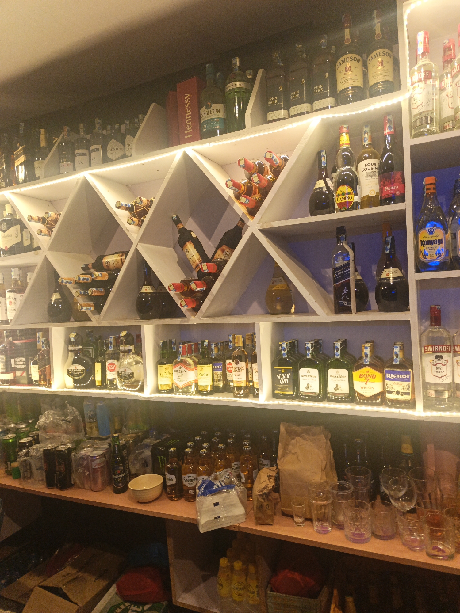 Early morning bar scene captured in Nairobi establishment