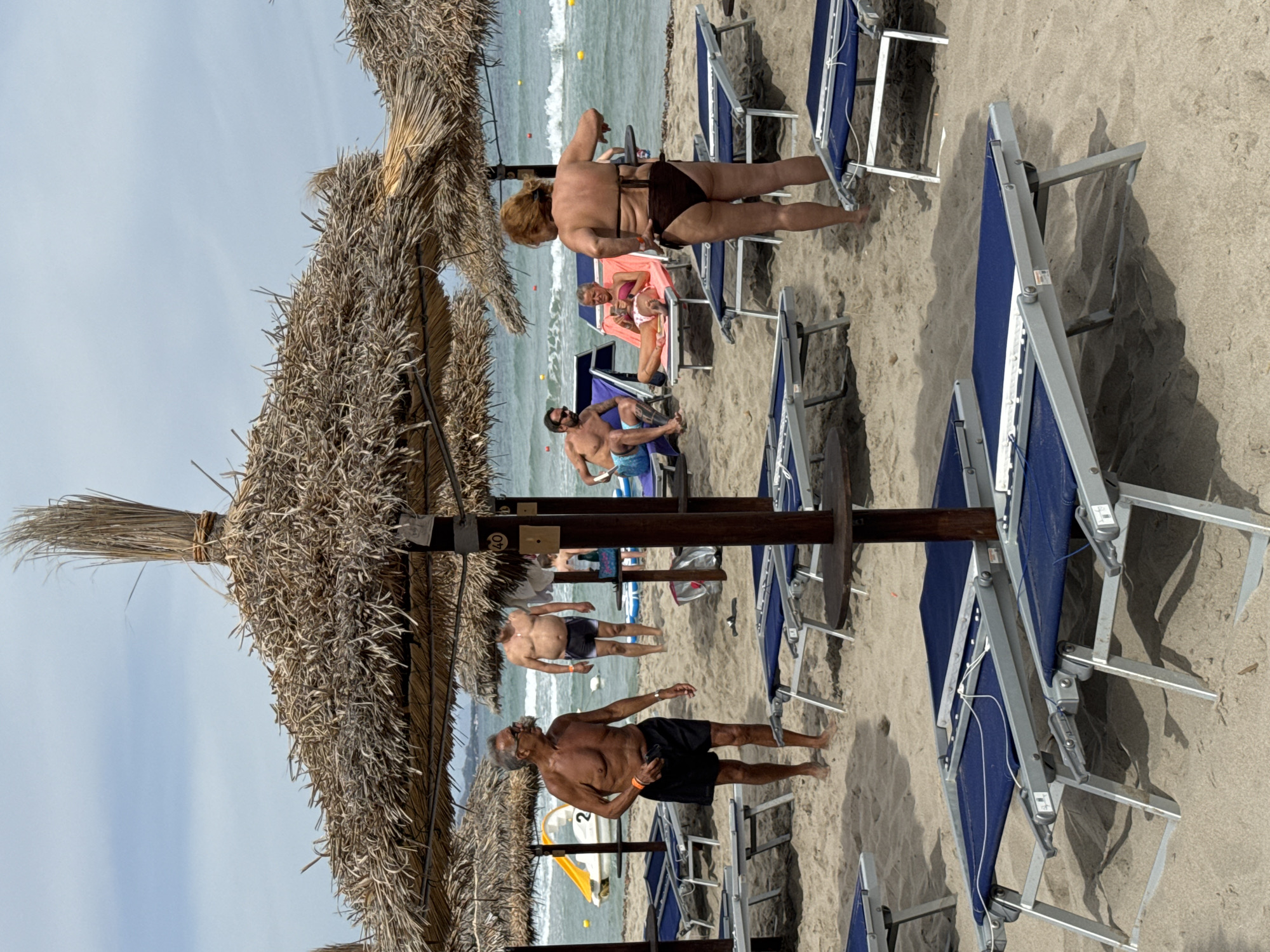 Morning beach fitness class held at Italian resort