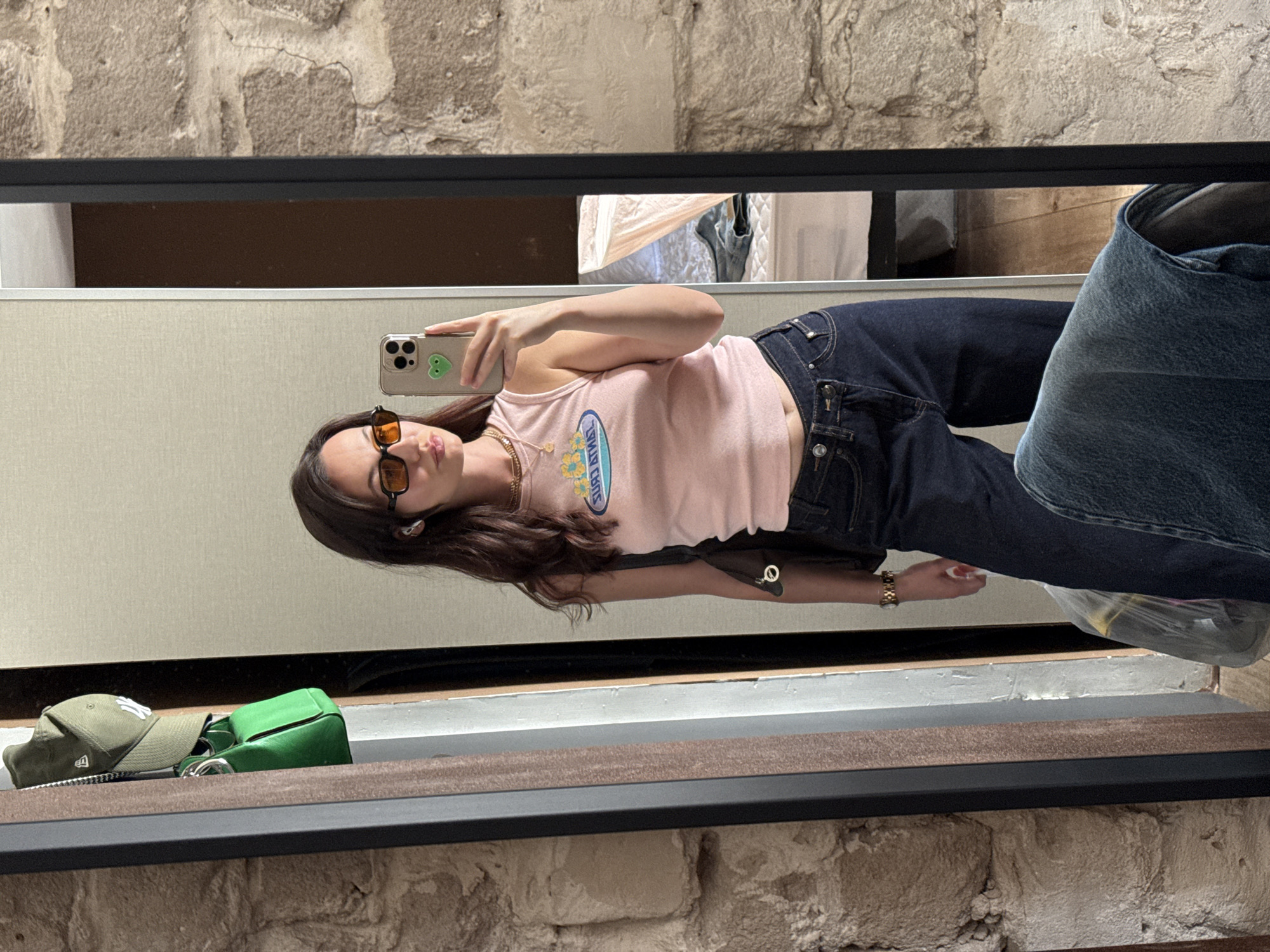 Woman documents morning routine, video call in Tel Aviv