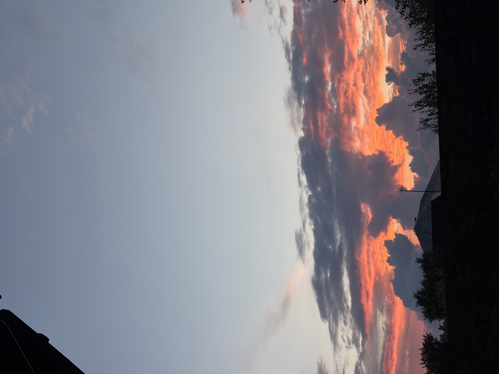 Severka sunset and a relaxed cat at home