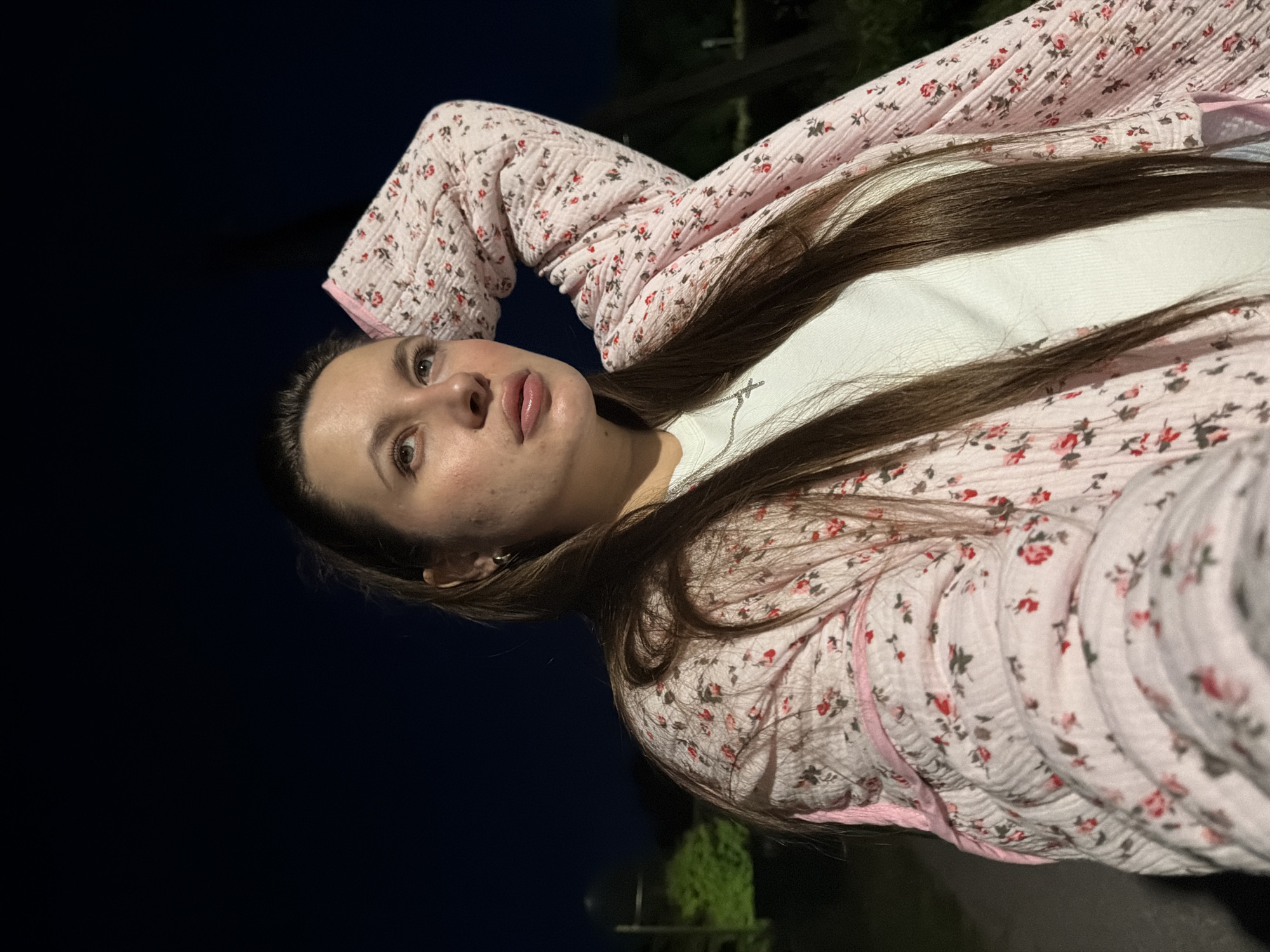 Nighttime photo session captured in Krasnyy Mayak, Russia